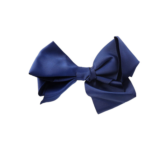 8 Inch Grosgrain Bow for Women and Girls (Navy)