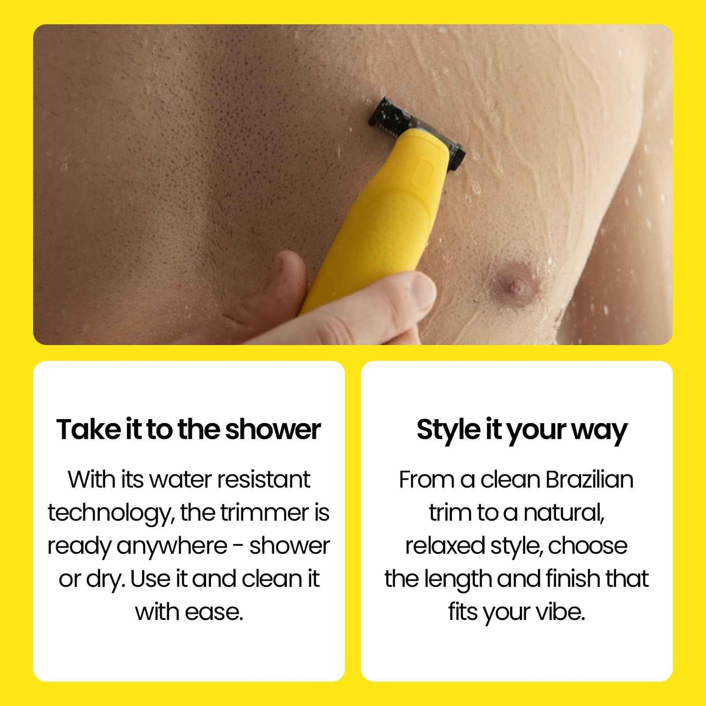 Gorilla Technique Men’s Groin & Body Hair Trimmer – 2-Way Pivot Blade, No-Nick Skin Guard, 4 Trimming Heads, 1–6mm Combs, IPX4 Waterproof, Electric Shaver for Pubic & Ball