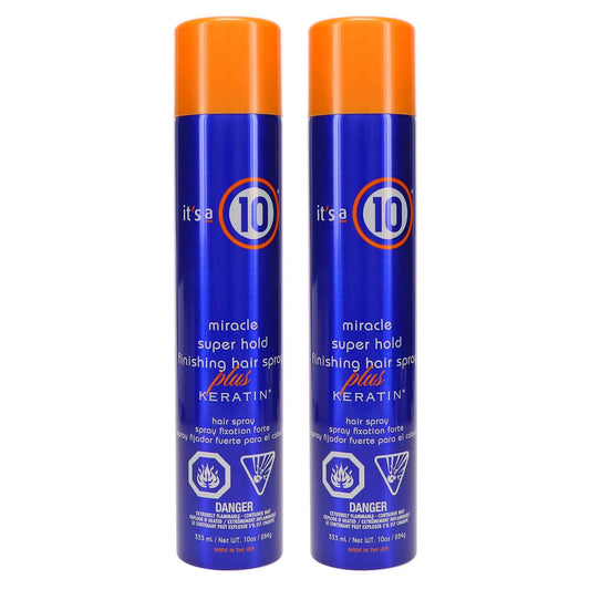 It's a 10 Miracle Super Hold Finishing Spray Plus Keratin, 10 oz (Pack of 2)