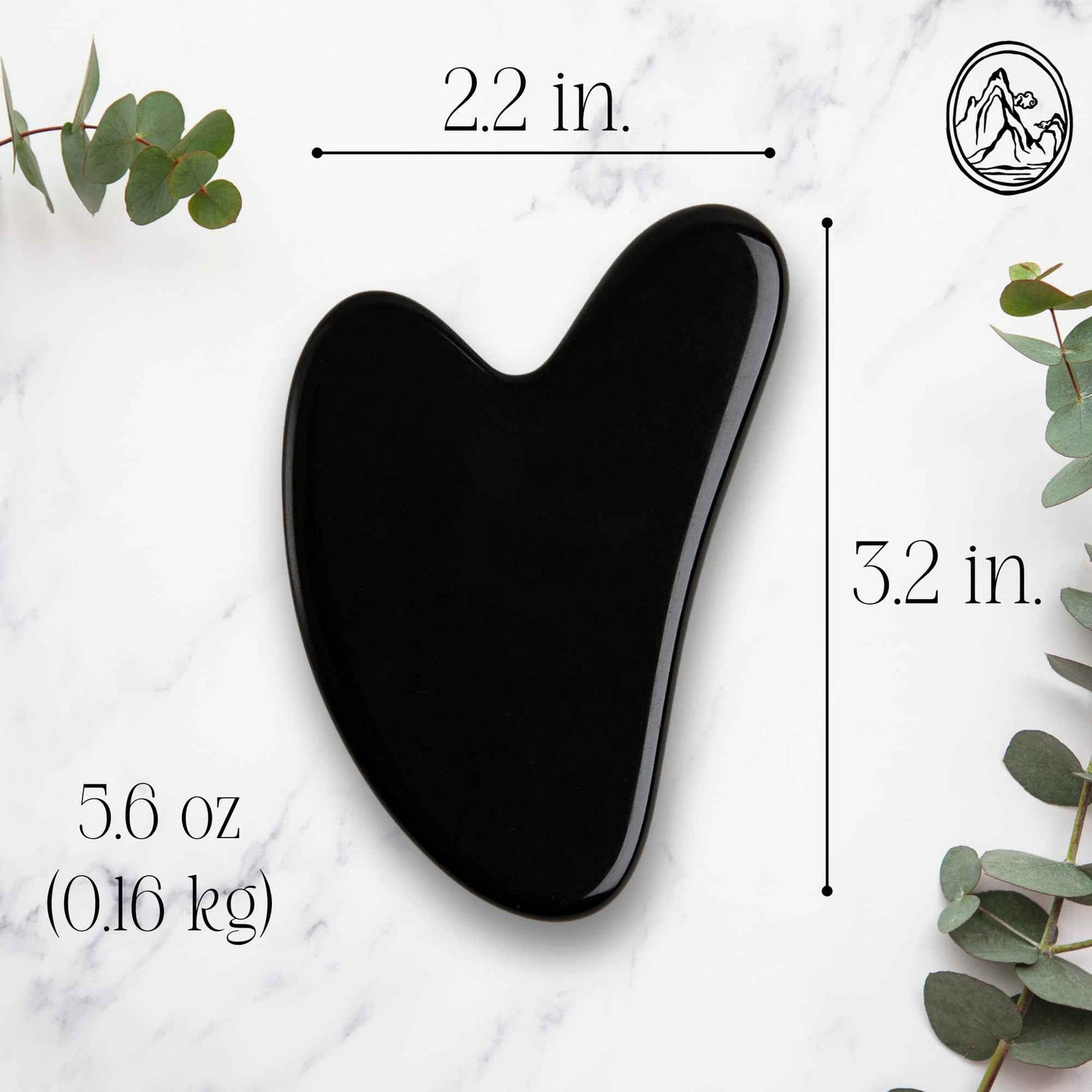 Mount Lai Obsidian Gua Sha Facial Tool – The Stone of Transformation – 100% Genuine Black Obsidian Stone Face Sculpting Tool for Lymphatic Drainage, Puffiness Reduction & Jaw Tension Relief
