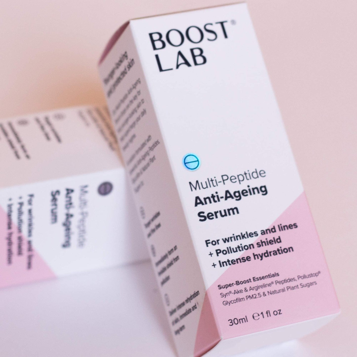 BOOST LAB Multi-Peptide Anti Ageing Serum - For Mens & Women - Reduce Wrinkle & Facial Lines - Provides Deep and Long-Term Hydration - Paraben Free, Sulphate Free, Fragrance Free - 30 ml (1 fl oz)