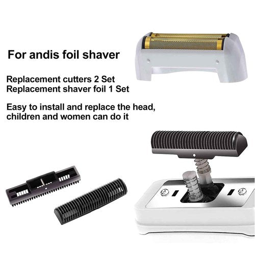 3 Pack Shaver Replacement Foil and Cutters compatible with"andis #17150 shaver foil replacement" Golden