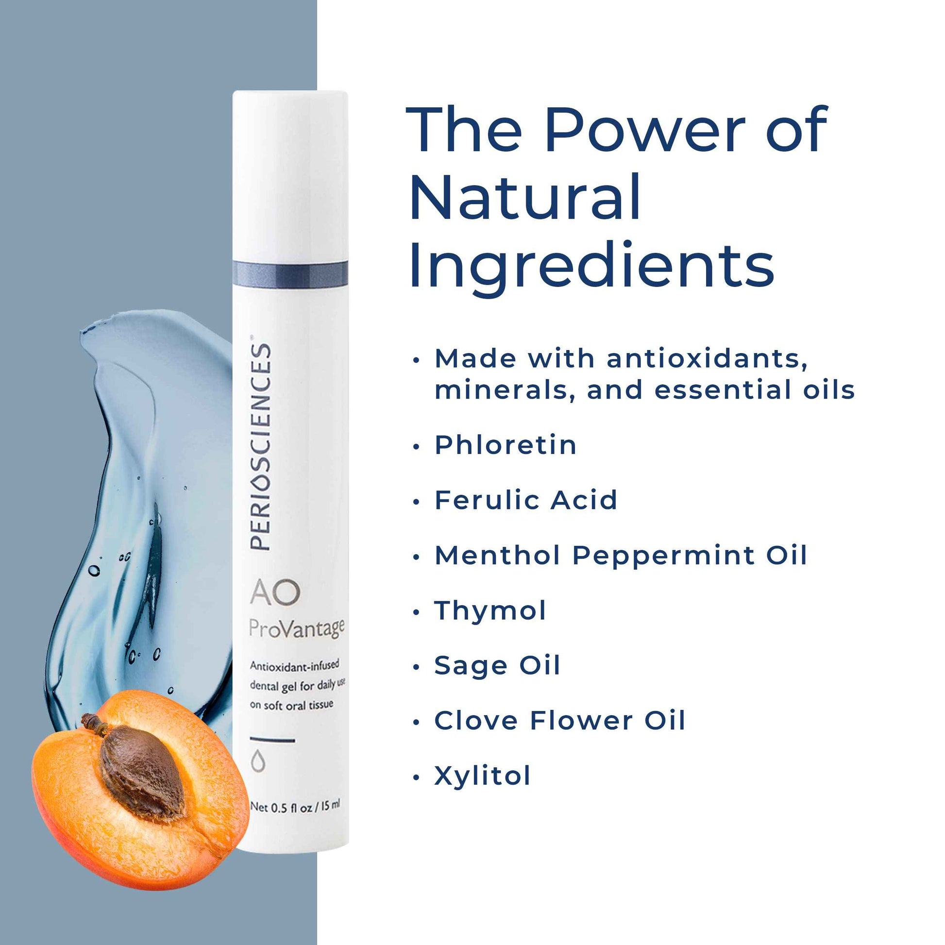 PerioSciences AO ProVantage Dental Gel with Antioxidants – Oral Gum Gel – Oral Care to Maintain Gum Health, 0.5 fl. Oz / 15ml