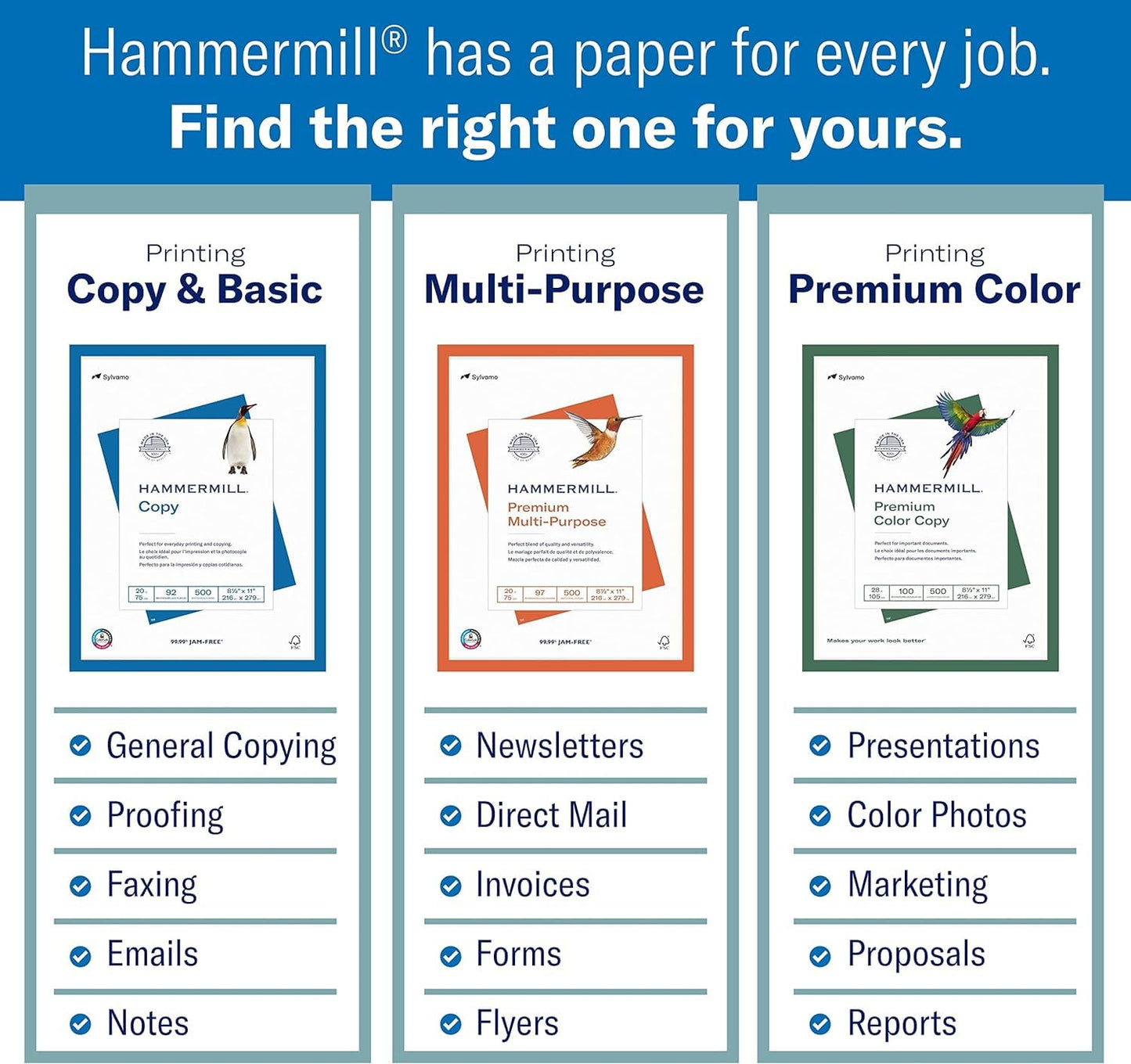 Hammermill Colored Paper, 20 lb Lilac Printer Paper, 8.5 x 11-1 Ream (500 Sheets) - Made in the USA, Pastel Paper, 102269C