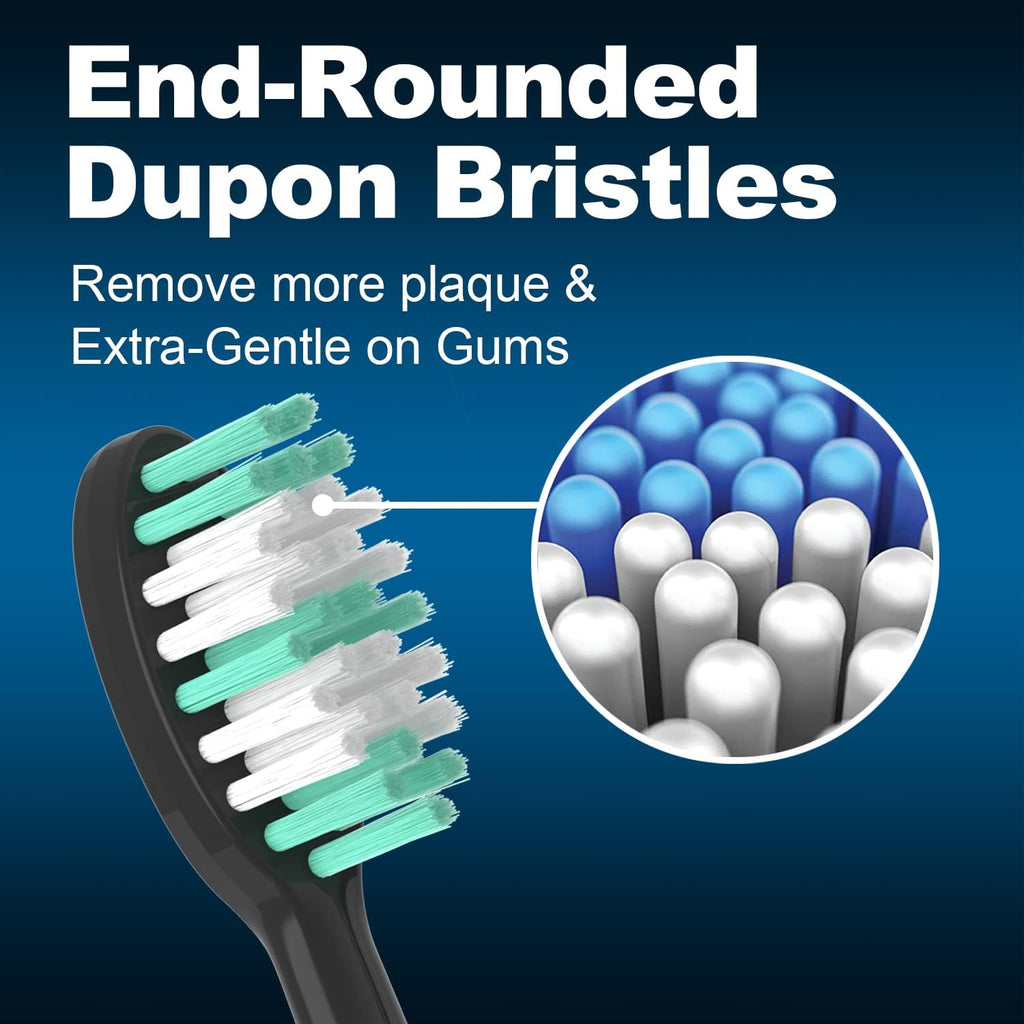 Replacement Toothbrush Heads 10 Pack for AquaSonic Black Series and Vibe Series Electric Toothbrush