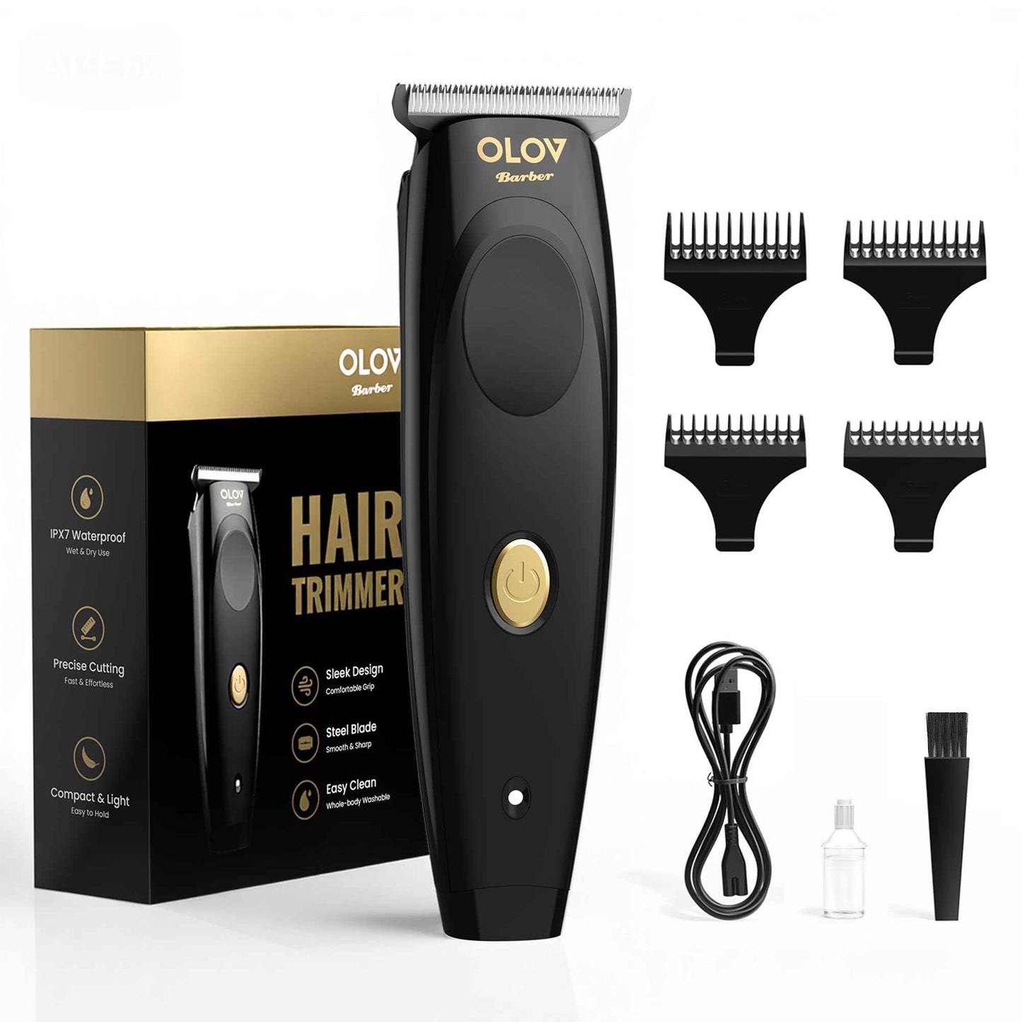 OLOV barber Hair Trimmer for Men, Cordless T-Blade Beard Trimmer, Professional Rechargeable Hair Clippers for Hair Cutting & Grooming