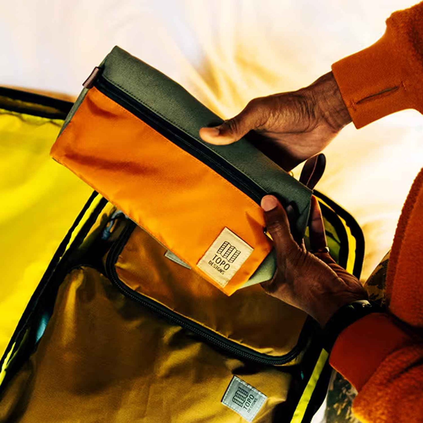 Topo Designs Dopp Kit, Stone Blue/Ash Green, Carry-On 20-Inch