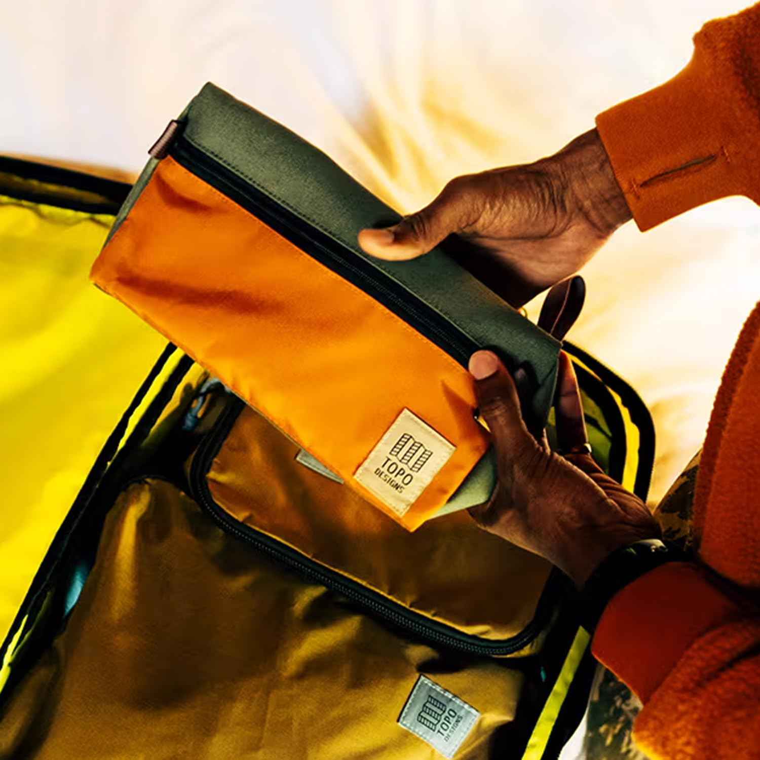 Topo Designs Dopp Kit, Stone Blue/Ash Green, Carry-On 20-Inch