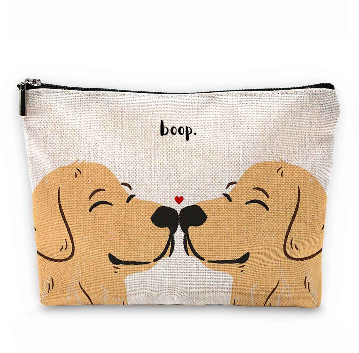 Sufamb Cute Makeup Bag,Love Gifts for Her,Gifts for Girlfriend Wife,I Love You Gifts for Her,Valentines Gifts,Cute Gifts for Women,Golden Retriever Gifts Small Cosmetic Makeup Bag for Purse