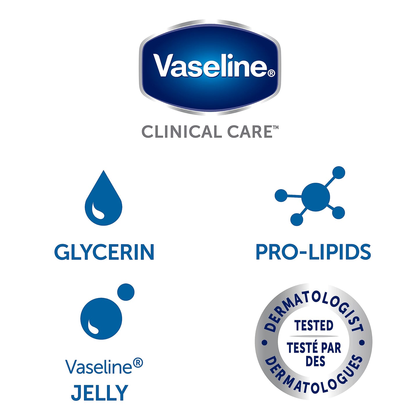 Vaseline Lotion for Dry Skin - Clinical Care, Extremely Dry Skin Rescue, Body Moisturizer, Fast-Absorbing Body Lotion for Women and Men with Glycerin, Hydrating Lipids, 13.5 Oz Ea (Pack of 2)