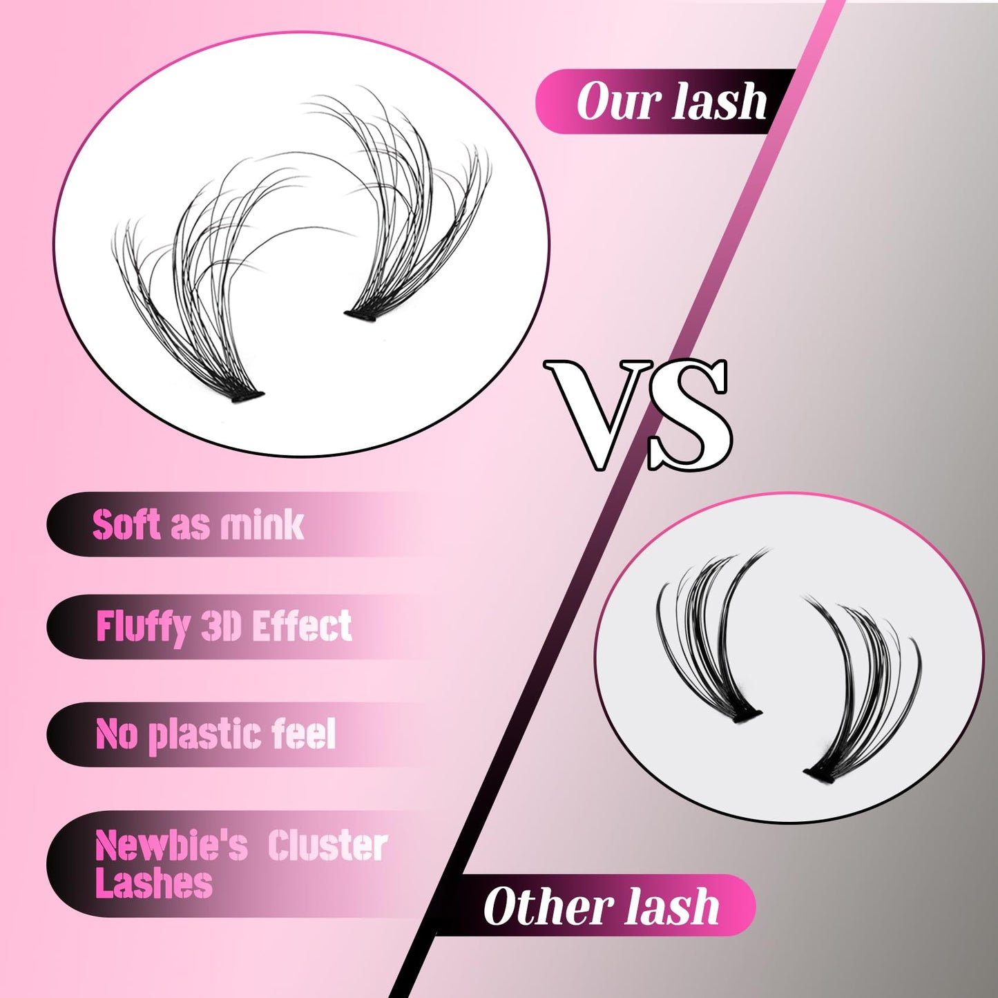 Veleasha Lash Clusters 240PCS Individual Lashes 30D+50D-9-16MIX Eyelash Clusters D Curl Clusters Lashes Fluffy Cluster Eyelash Extensions False Eyelashes DIY Eyelash Extension at Home(30D+50D,12-20mm)