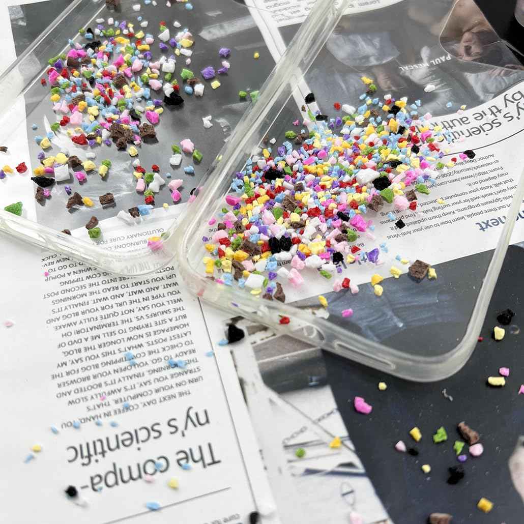 Daiyifiy 100G Crushed Fake Sprinkles Irregular Polymer Clay Slices Resin Sprinkles Fake CandyClay Sprinkles Nail Art Slices Polymer Sprinkles for Nail Art DIY Phone Case Crafts(14-Light Pink)