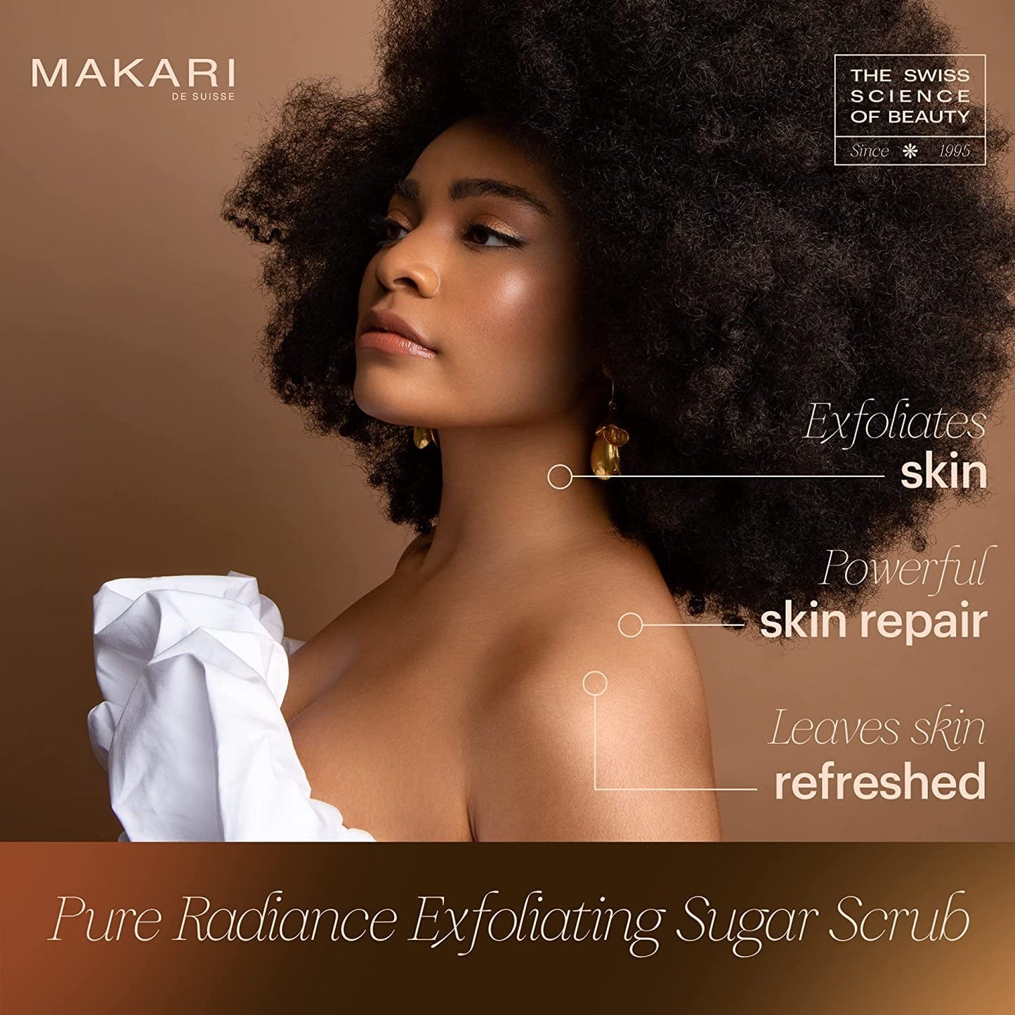 Makari Pure Radiance Exfoliating Scrub (5.92 fl oz) | Hand Scrub and Body Exfoliator | Exfoliating Body Scrub and Face Scrub | Body Care Exfoliant with Papaya, Pineapple and Pomegranate