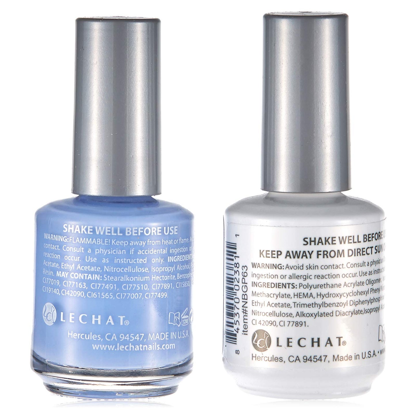 LeChat Nobility – Gel Polish & Nail Lacquer Set - Collection 2-5oz (Sky Blue NBCS063)