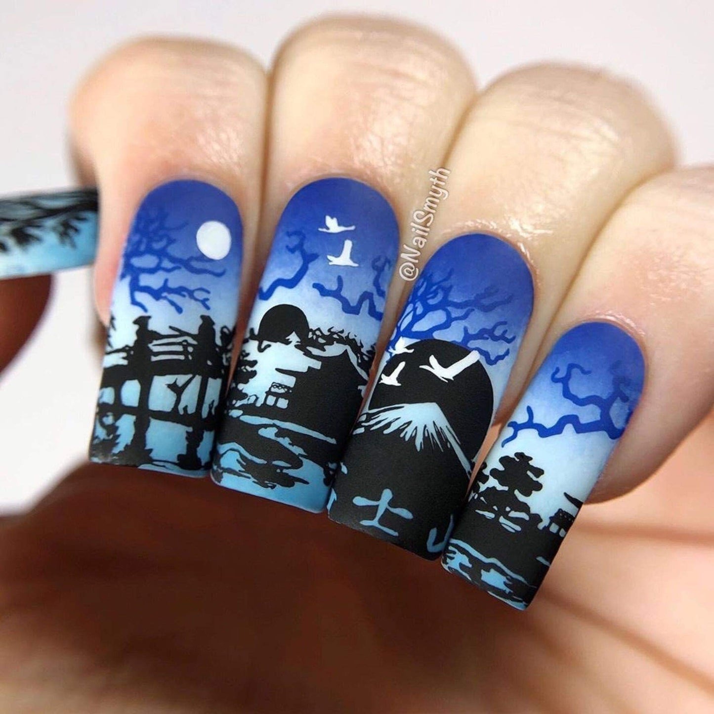 Whats Up Nails - Jay for a Day Stamping Polish Blue Creme Lacquer for Stamped Nail Art Design 7 Free Cruelty Free Vegan