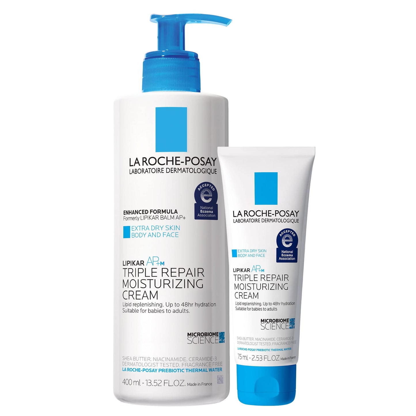 La Roche-Posay Lipikar Daily Repair Moisturizing Lotion Full Size & Travel Size Skin Care Set | Body Lotion for Dry Skin & Eczema| Formulated with Niacinamide & Shea Butter for All Day Hydration