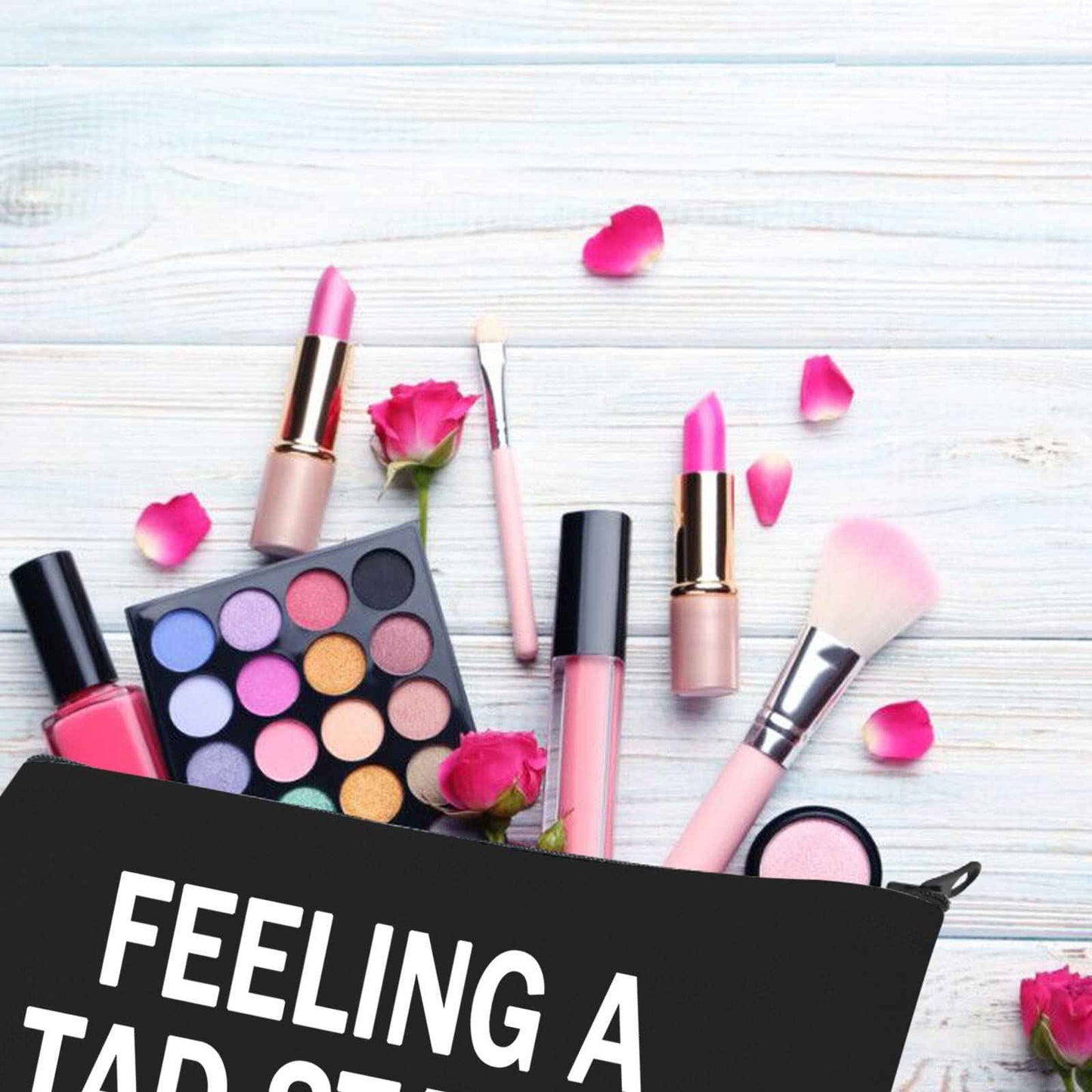 BDPWSS Funny Dentist Gift Dental Makeup Bag For Women Dental Hygienist New Dentist Gift Feeling a Tad Stabby Today Gift For DA DH Dental Student Dentist Graduation Gift (Felling tab stabby bl)