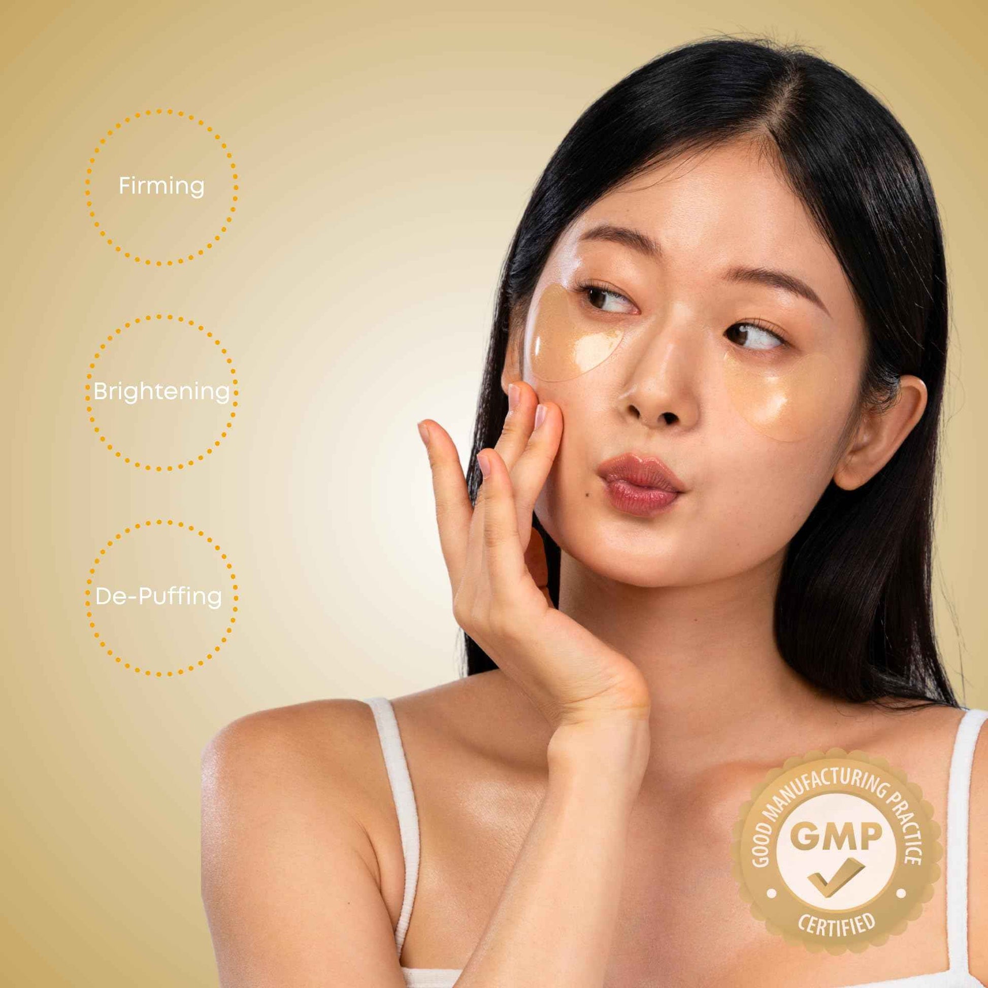 Lunair Gold & Collagen Hydrogel Eye Patch – Depuffing, Firming & Hydrating Under-Eye Treatment for Dark Circles & Fine Lines (60 Patches)