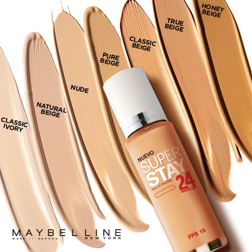 Maybelline New York Super Stay 24Hr Makeup, Honey Beige, 1 Fluid Ounce