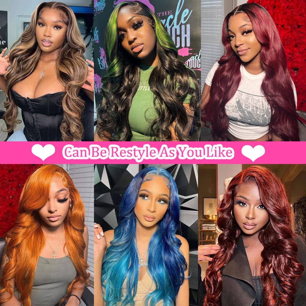 YELHADU Body Wave Lace Front Wigs Human Hair Pre Plucked 13x4 HD Lace Frontal Wigs Human Hair 180 Density Natural Black Wigs for Women Human Hair Lace Front Wig with Baby Hair Glueless 22 Inch