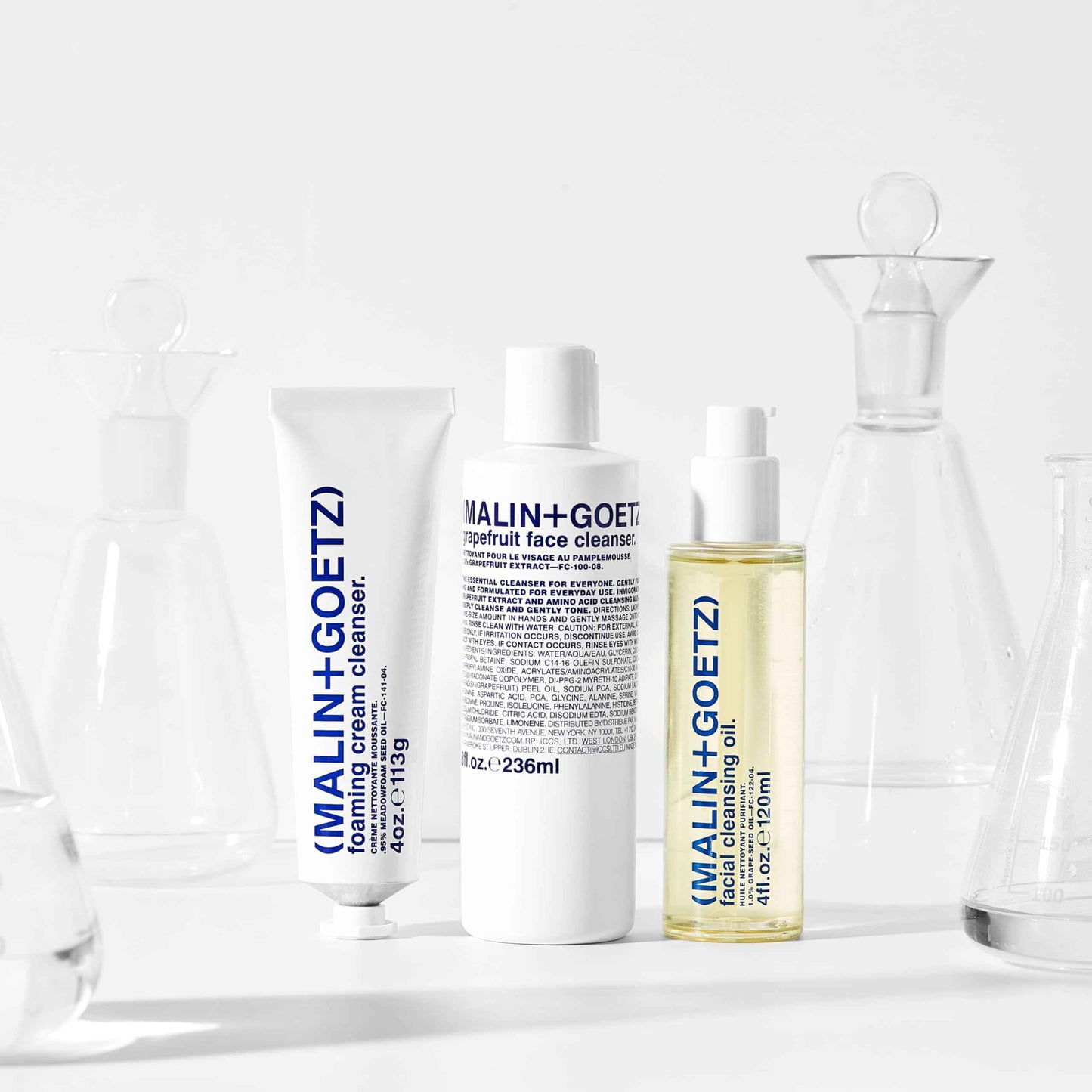 MALIN+GOETZ Foaming Cream Cleanser | Gentle Daily Cream-to-Foam Face Wash with Jojoba Milk, Prebiotics + Ceramide-Rich Glycolipids | Non-Stripping, pH-Balanced Formula | Vegan + Cruelty-Free (4 Fl Oz)