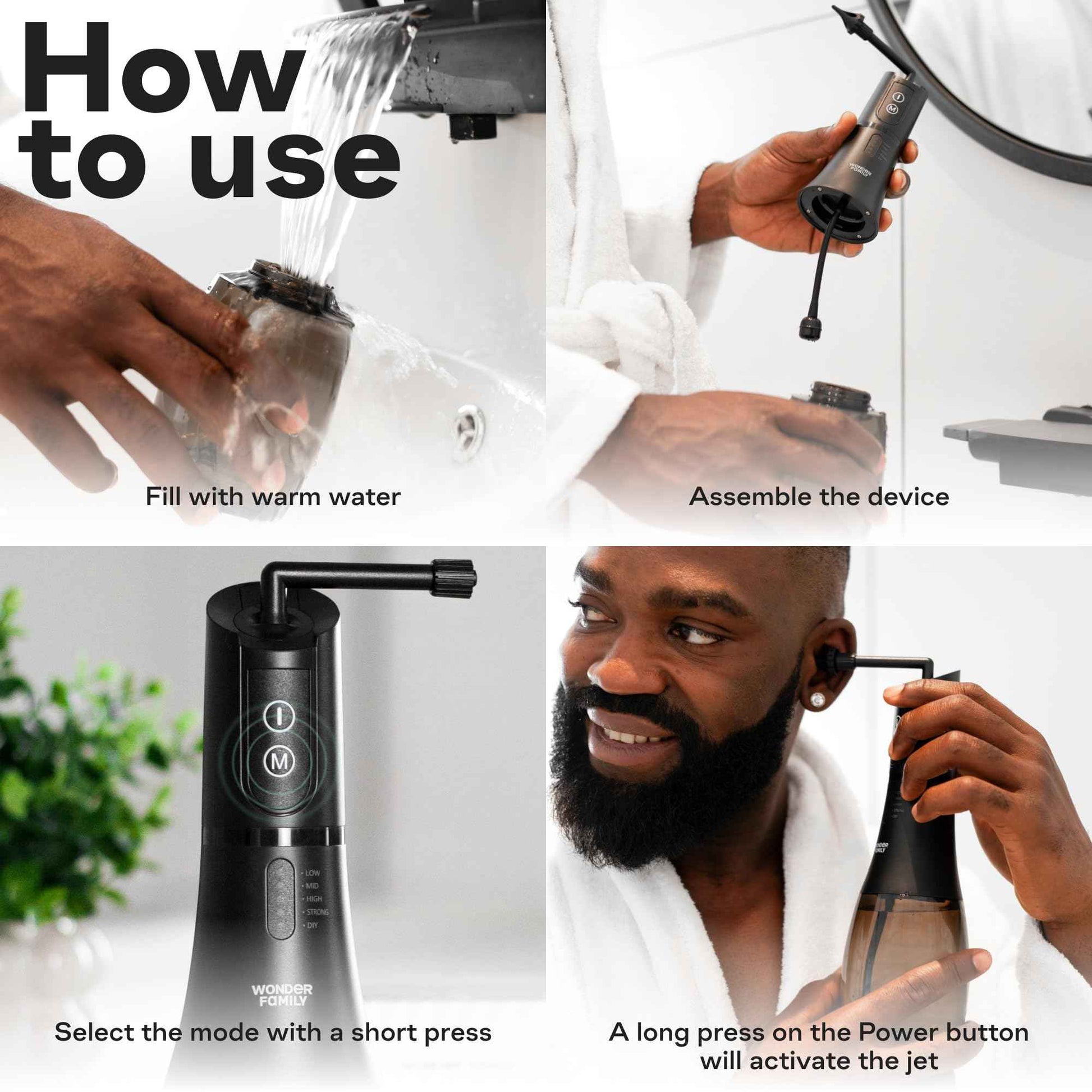 Electric Ear Wax Removal Kit for Adults - 5 Mode Electric Ear Cleaner and Earwax Removal Kit - 6 Nozzles