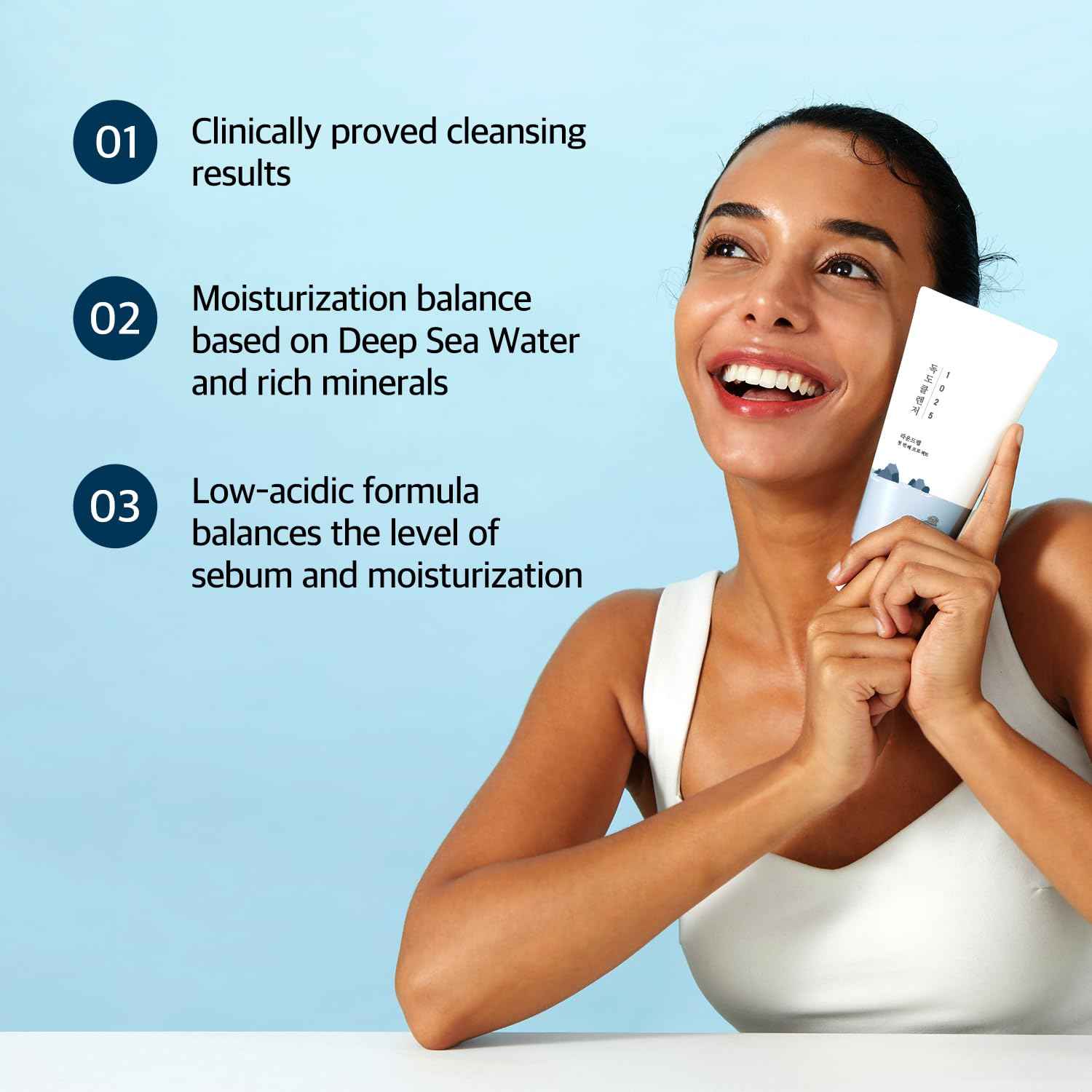 ROUND LAB 1025 Dokdo Cleanser 150ml+Birch Juice UVLock Sunscreen Set | Hydration toner, gentle exfoliation, soothing, UV Protection, Korean Sunscreen