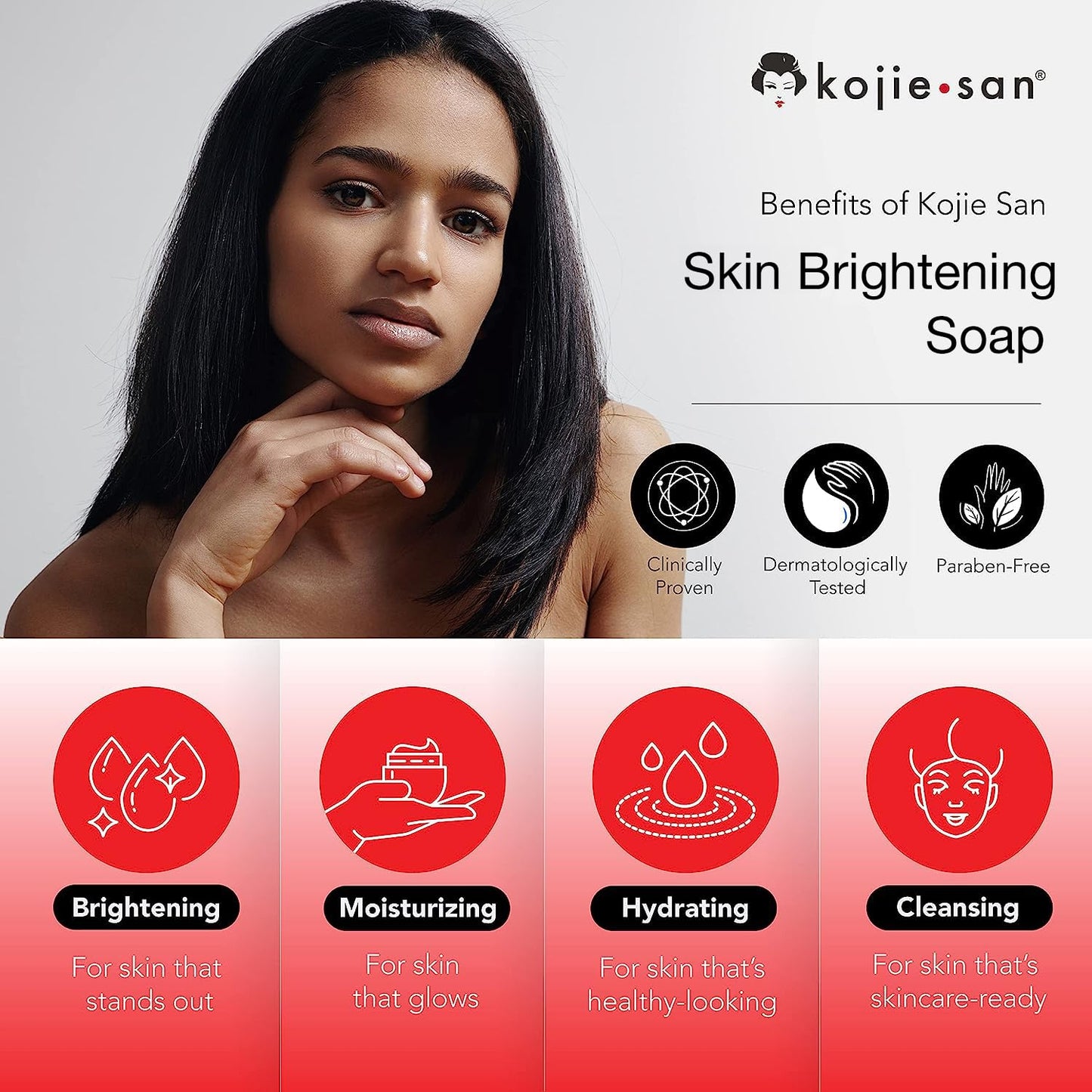 Kojie San DreamWhite Soap - Skin Brightening & Anti Aging Kojic Acid Soap that Reduces Hyperpigmentation with Collagen, Elastin & Coconut Oil - 135g x 6 Bars