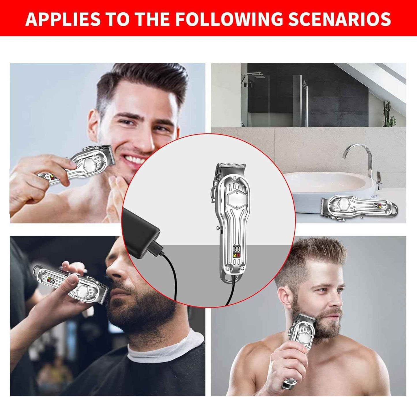 MEROM Charger Cord Compatible with SURKER Mens Hair Grooming Trimmer K7S K7S-Silver K7S-Gold K9S SK-1616 Replacement Hair Clipper Power Cable