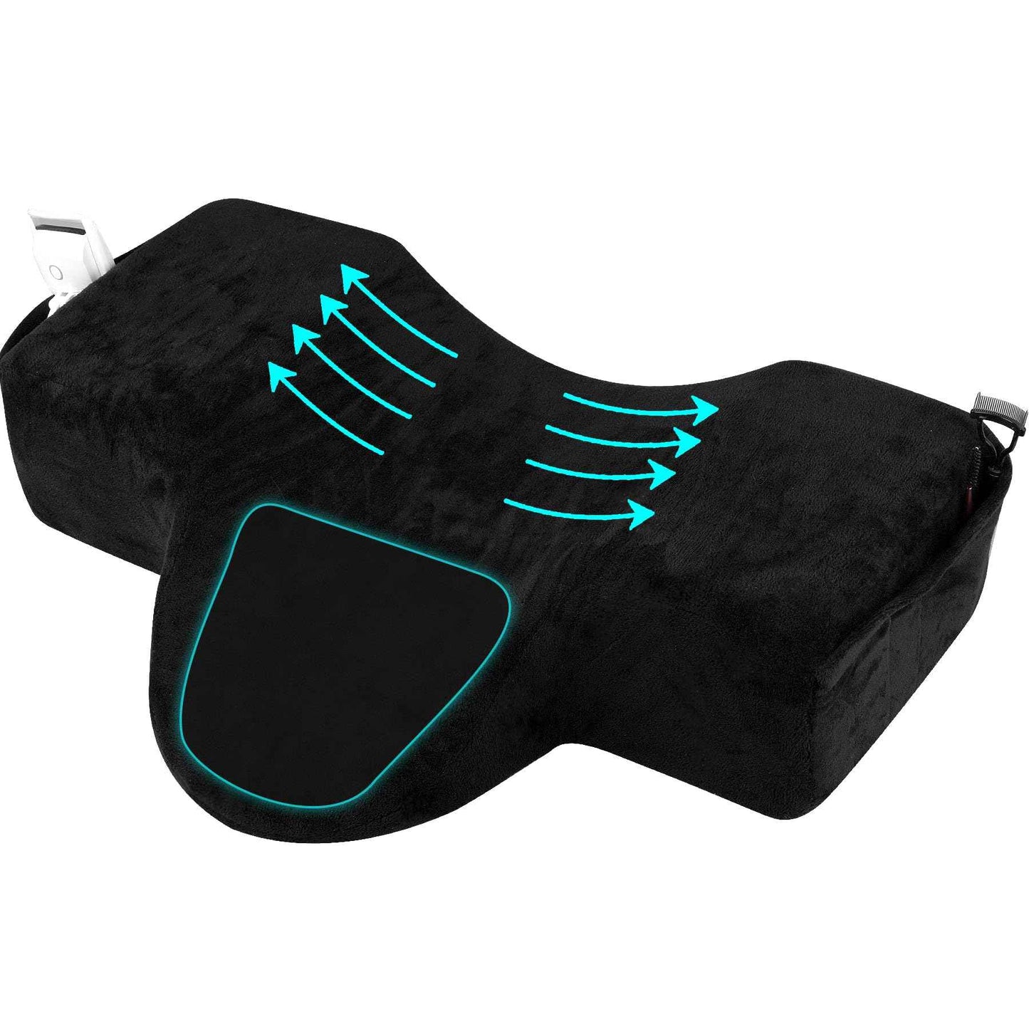 IMENE Lash Pillow for Eyelash Extensions- Memory Foam Lash Pillow with Neck and Back Support, Large Ergonomic lash Bed Pillow with Velvet Pillowcase and Lash Organizer Pockets