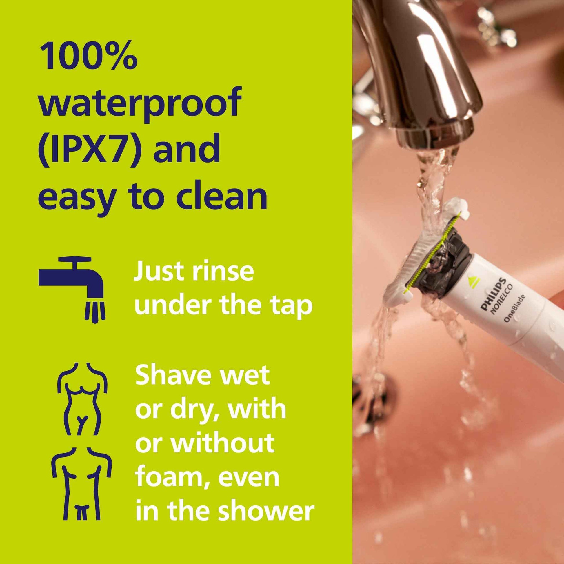 Philips Norelco OneBlade Intimate, Designed For Pubic Grooming, Trim & Shave With Extra Skin Protection, Model QP1924/70