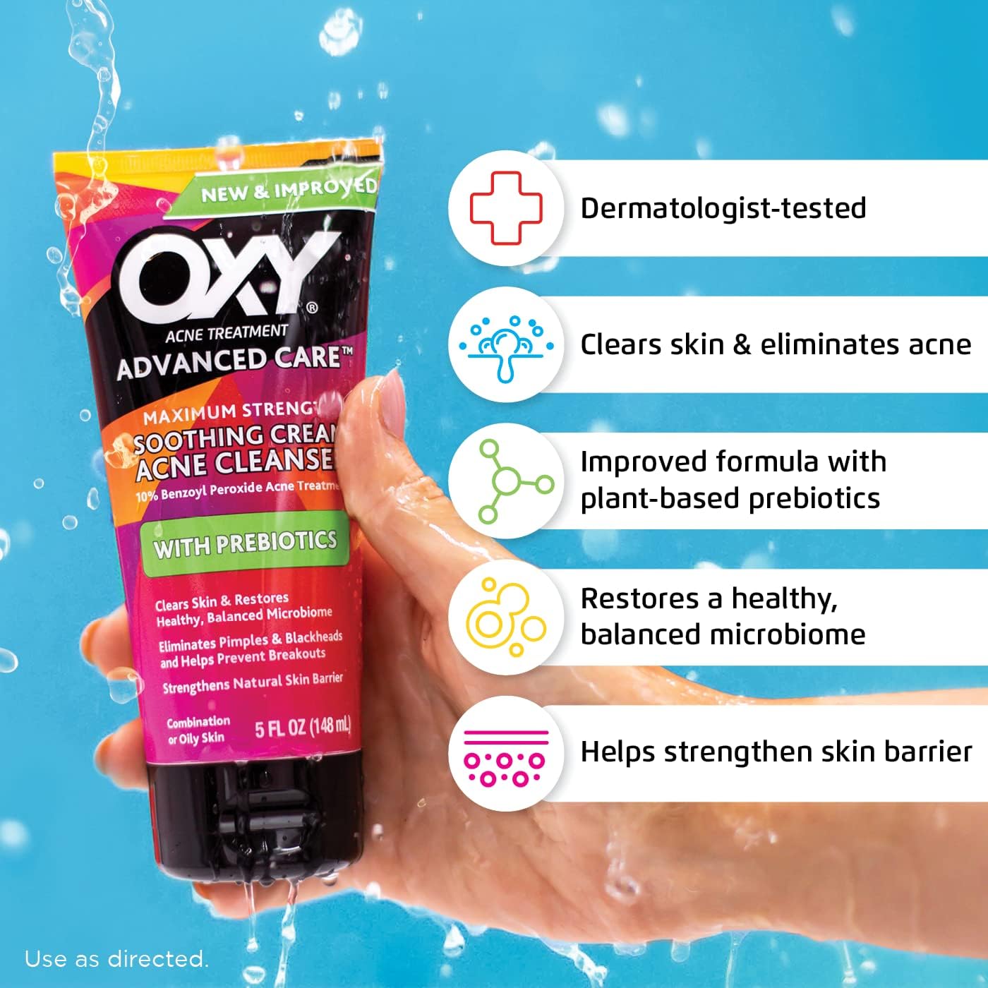 Oxy Acne Cleanser Maximum Strength, 5.0 Fl Oz (Pack of 3)