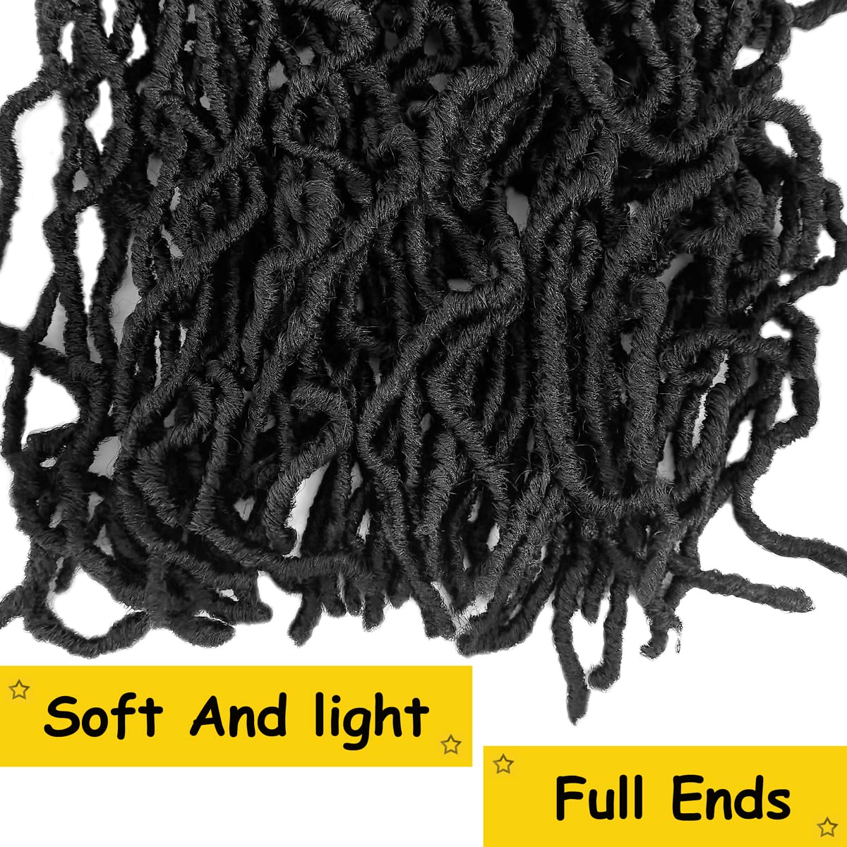 Soft Locs 30 Inch 7 Packs Faux Locs Crochet Hair Whole Strand No Extended Pre-looped Long Locs Synthetic Crochet Braids Hair Extensions For Black Women (30inch, 7packs, 1b)