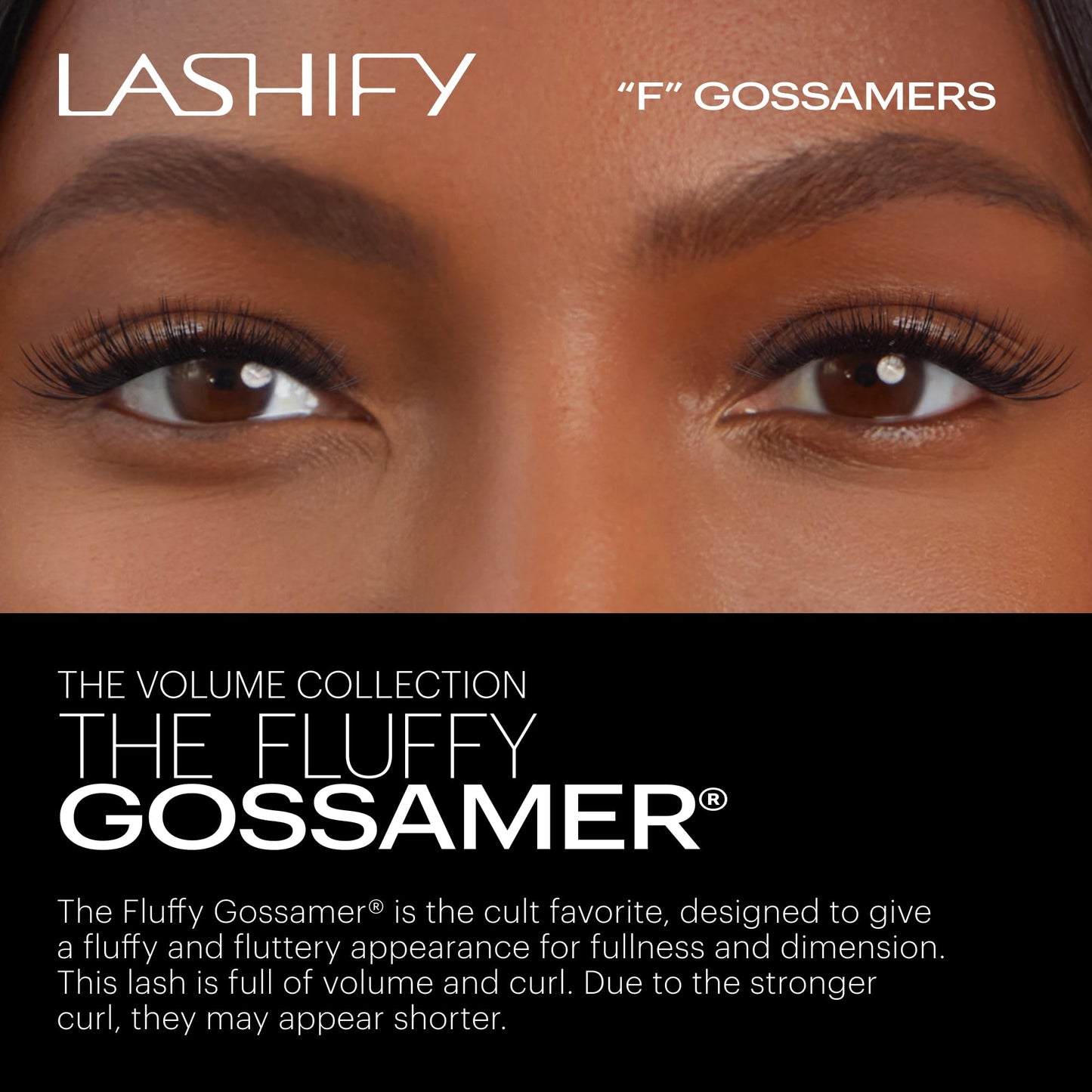 Lashify Fluffy 12mm Gossamer Eyelash Extensions Refill, Black, Easy DIY False Lashes To Add Fullness and Dimension