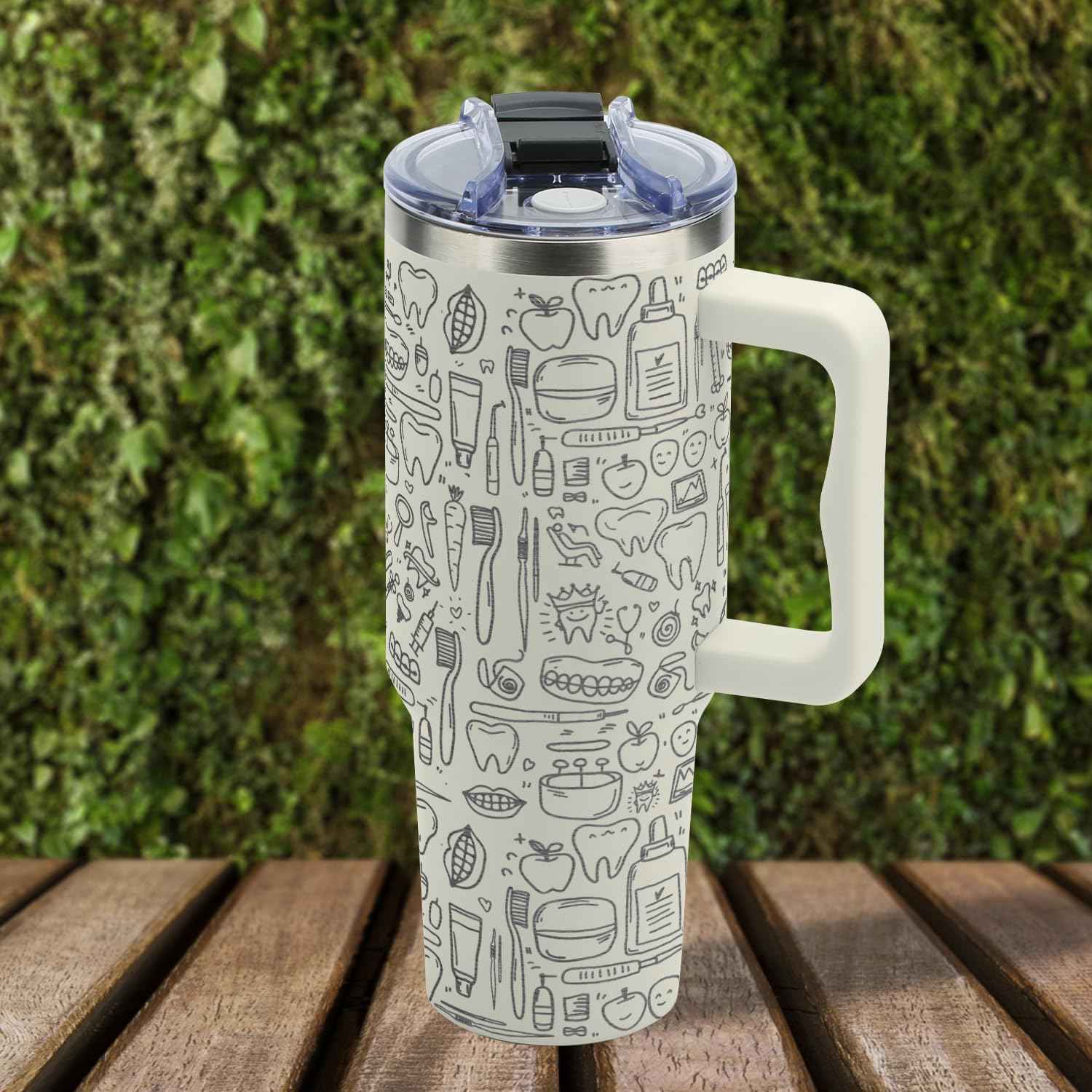 4LIEUBASMI 40 Oz Dental Laser Engrave Tumbler, Dentist Appreciation Gifts for Men and Women - Christmas Birthday Retirement Gifts for Dentists, Coworkers, and Friends