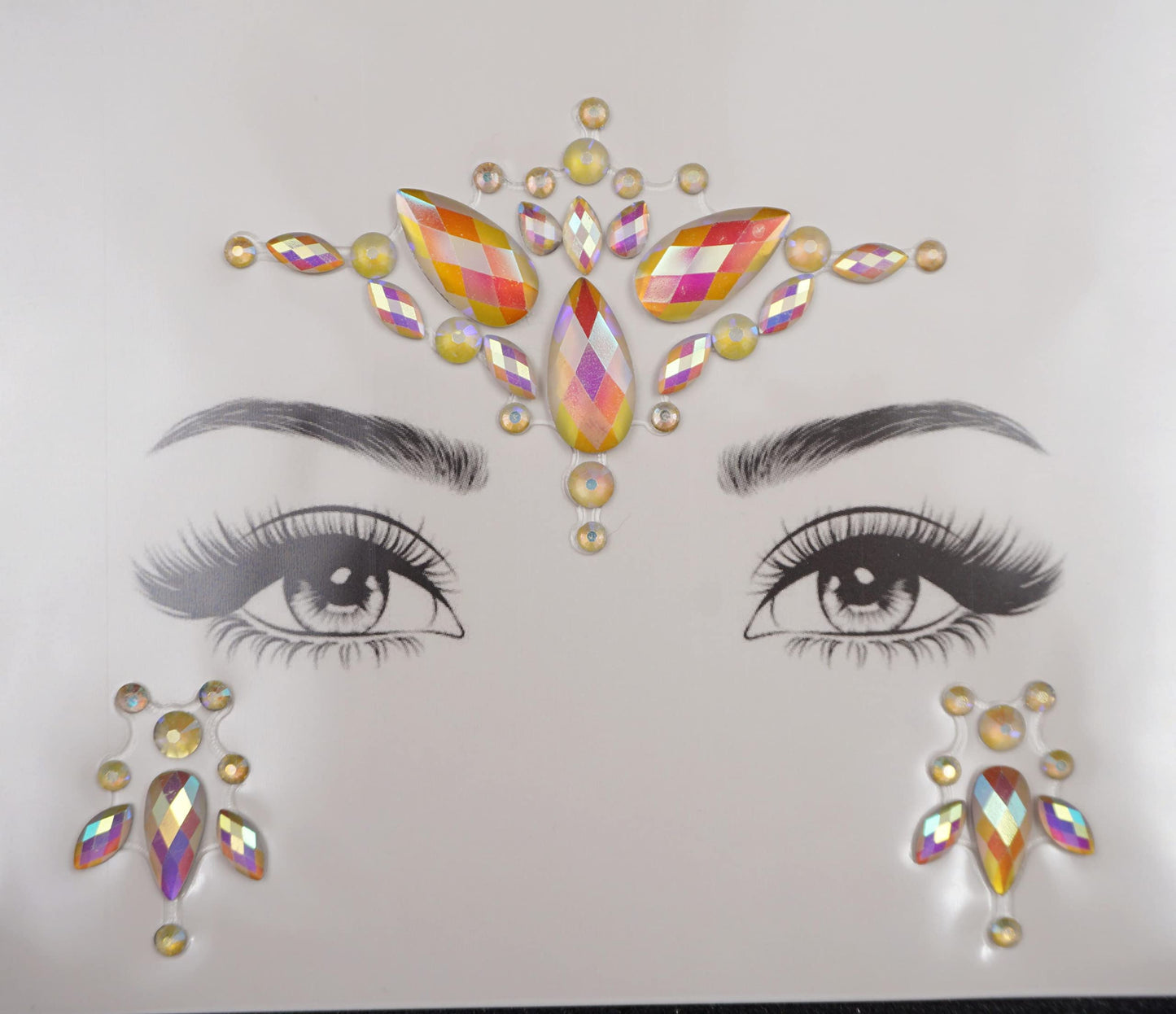 face gems festival halloween jewels rave makeup self adhesive body gems crystals Glow in the Dark rhinestone Luminous face jewels for carnival party (TP348)