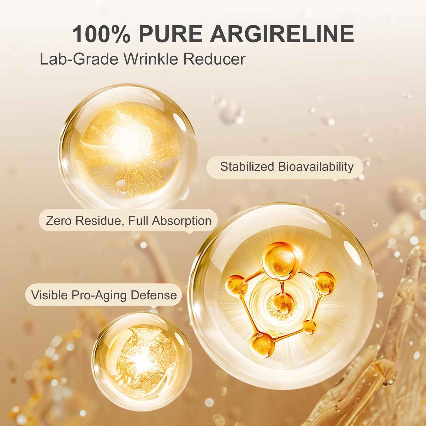 INNOCOSVATE Argireline Peptide 100% Pure Serum - 0.68 fl Oz Undiluted Reduce Wrinkle, Daily Skin Care Booster for IDY,Fragrance-Free