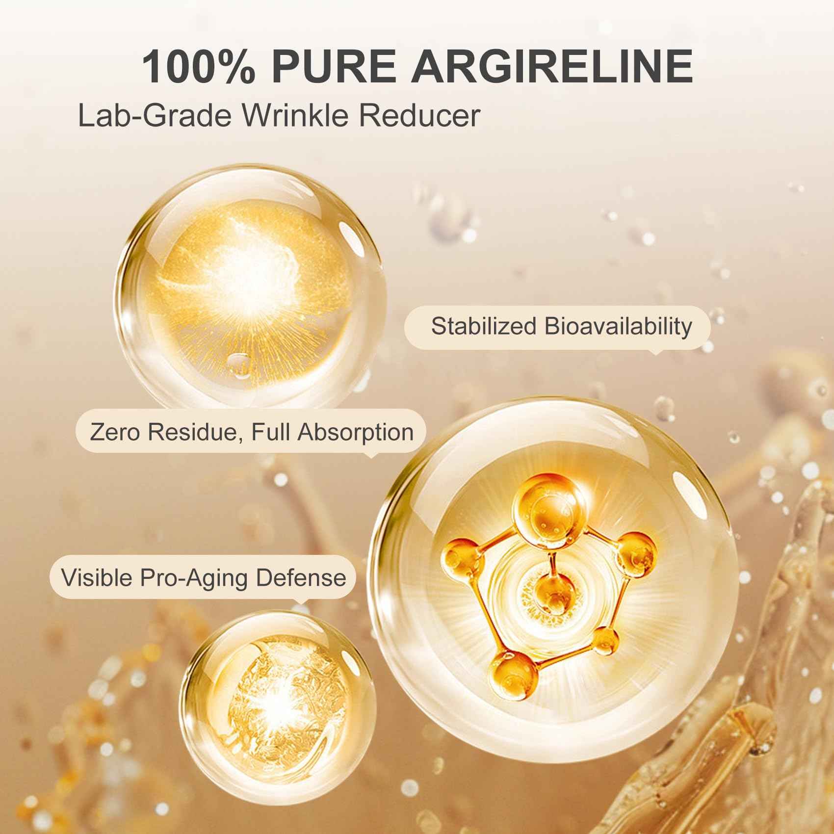 INNOCOSVATE Argireline Peptide 100% Pure Serum - 0.68 fl Oz Undiluted Reduce Wrinkle, Daily Skin Care Booster for IDY,Fragrance-Free