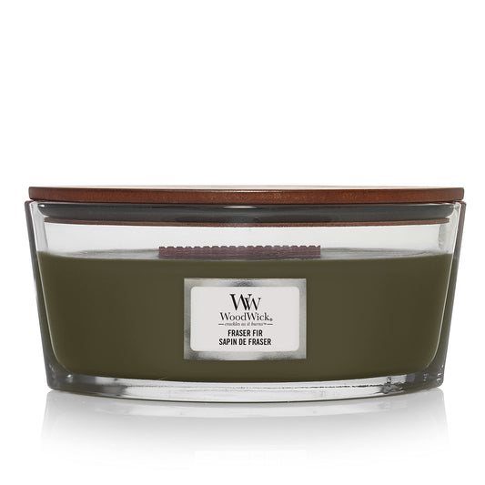 Woodwick Ellipse Scented Candle, Frasier Fir, Sophisticated 16oz with Dancing Flame | Up to 50 Hours Burn Time, Great for Any Home Decoration or Holiday Gift Ideas