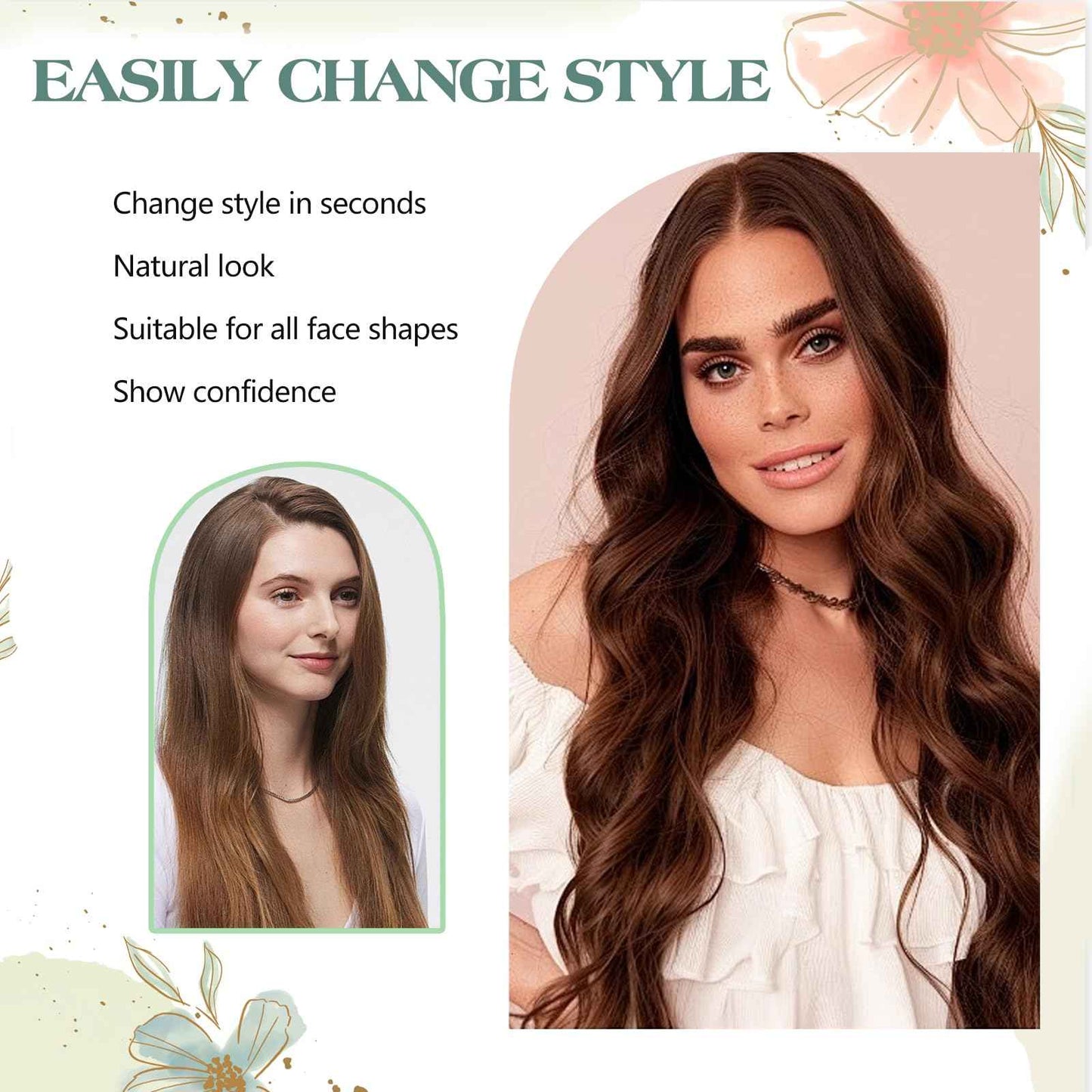 Real Human Hair Topper for Women with Thinning Hair 360 No Bangs Upgrade Lace Base Hand Hair-Tied Pieces for Women (Brown, 10Inch)