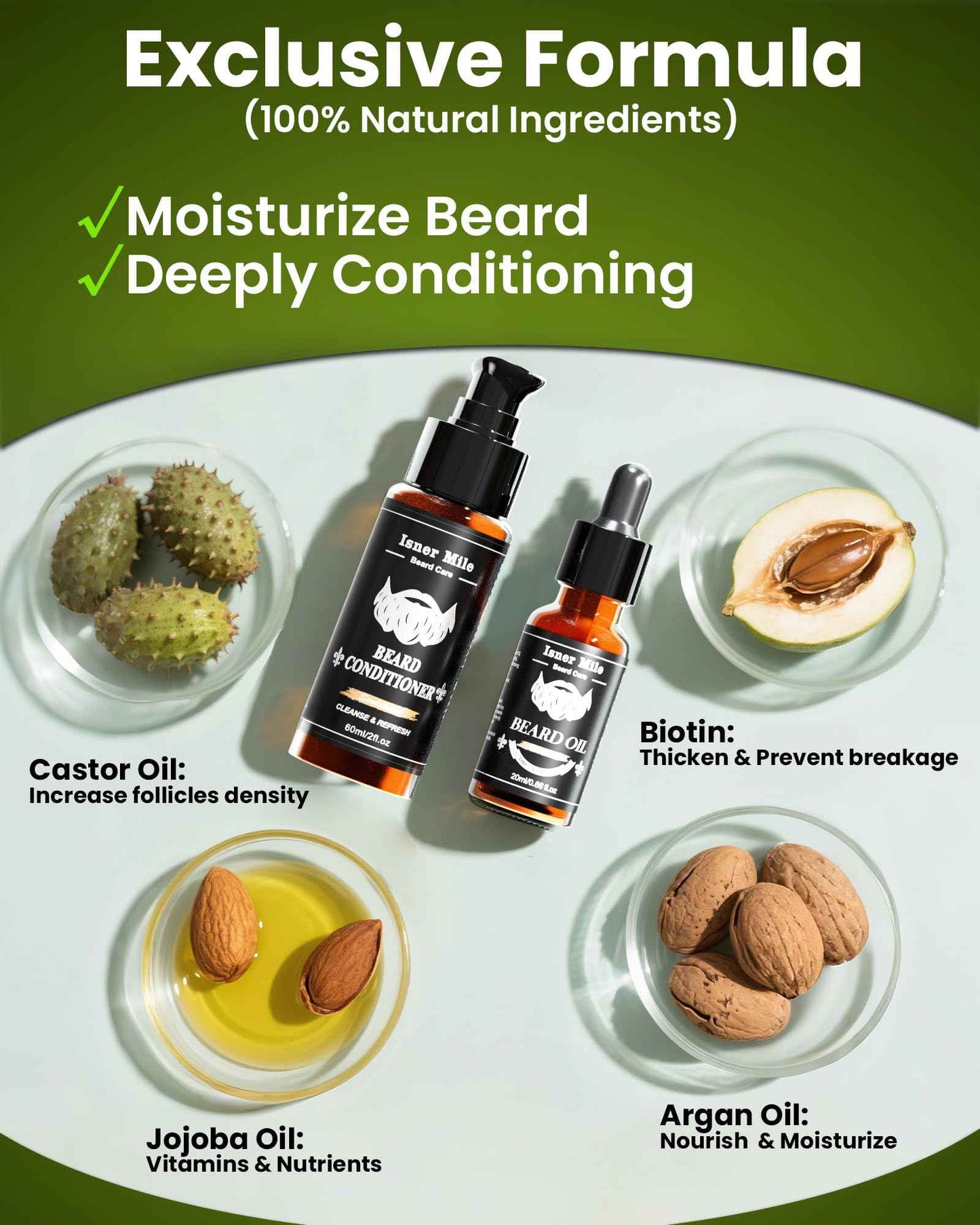 Comfy Mate Beard Kit for Men Grooming and Care: with Beard Shampoo & Conditioner Oil and Balm Brush Comb Scissors, Father's Day - Christmas - Birthday Gifts for Men Stocking Stuffers for Him Husband