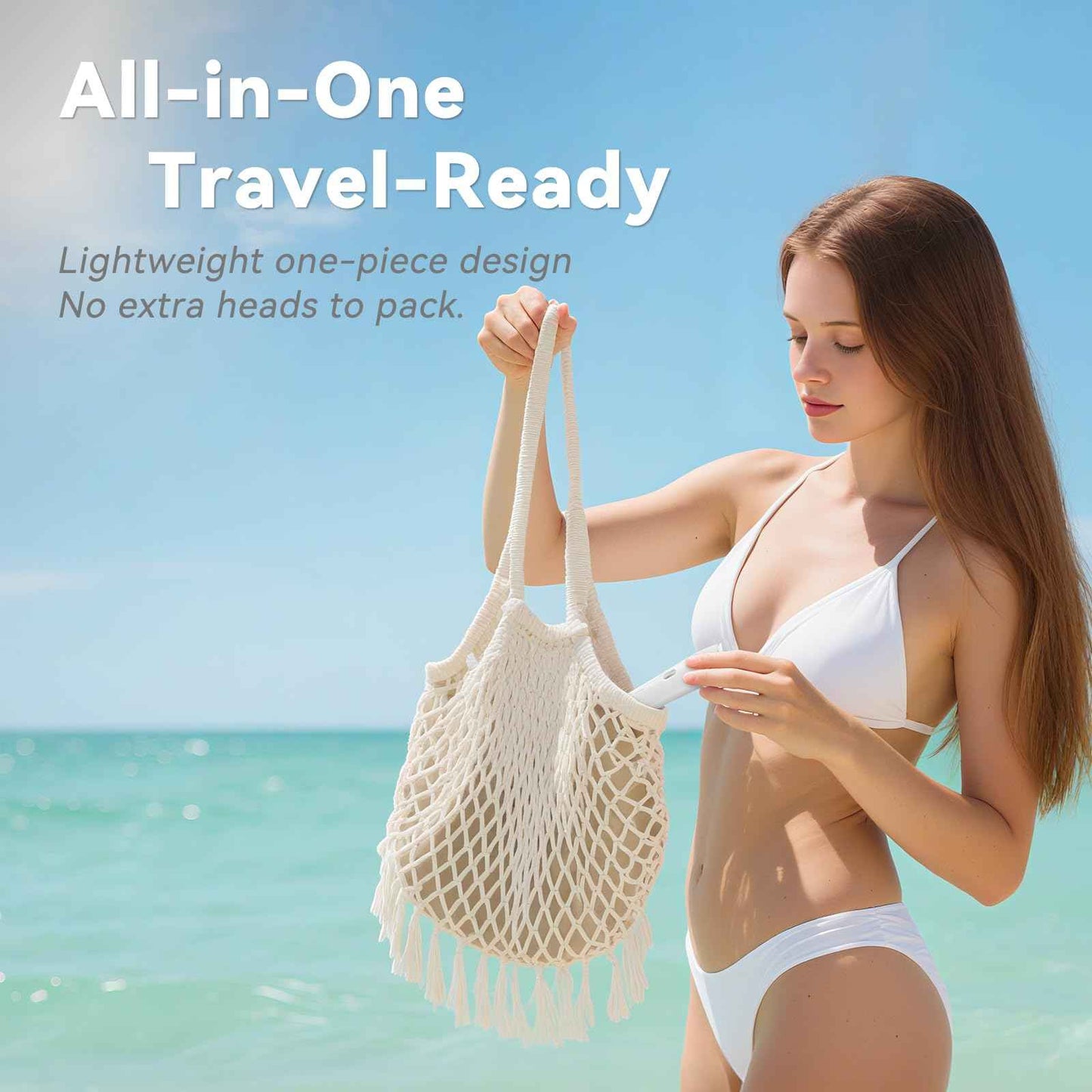 Fanovae Bikini Trimmer for Women – Gentle Electric Razor for Sensitive Areas, Waterproof USB-C Rechargeable Shaver for Body & Face, Stocking Stuffers Holiday Gift (Petal Pink + Pearl White)