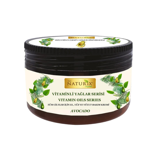 Hand Face and Body Cream with A-D-E Vitamin Avocado | Nourishing Care Normal to Dry Skin Lotion | Intensive Moisturizer Cream