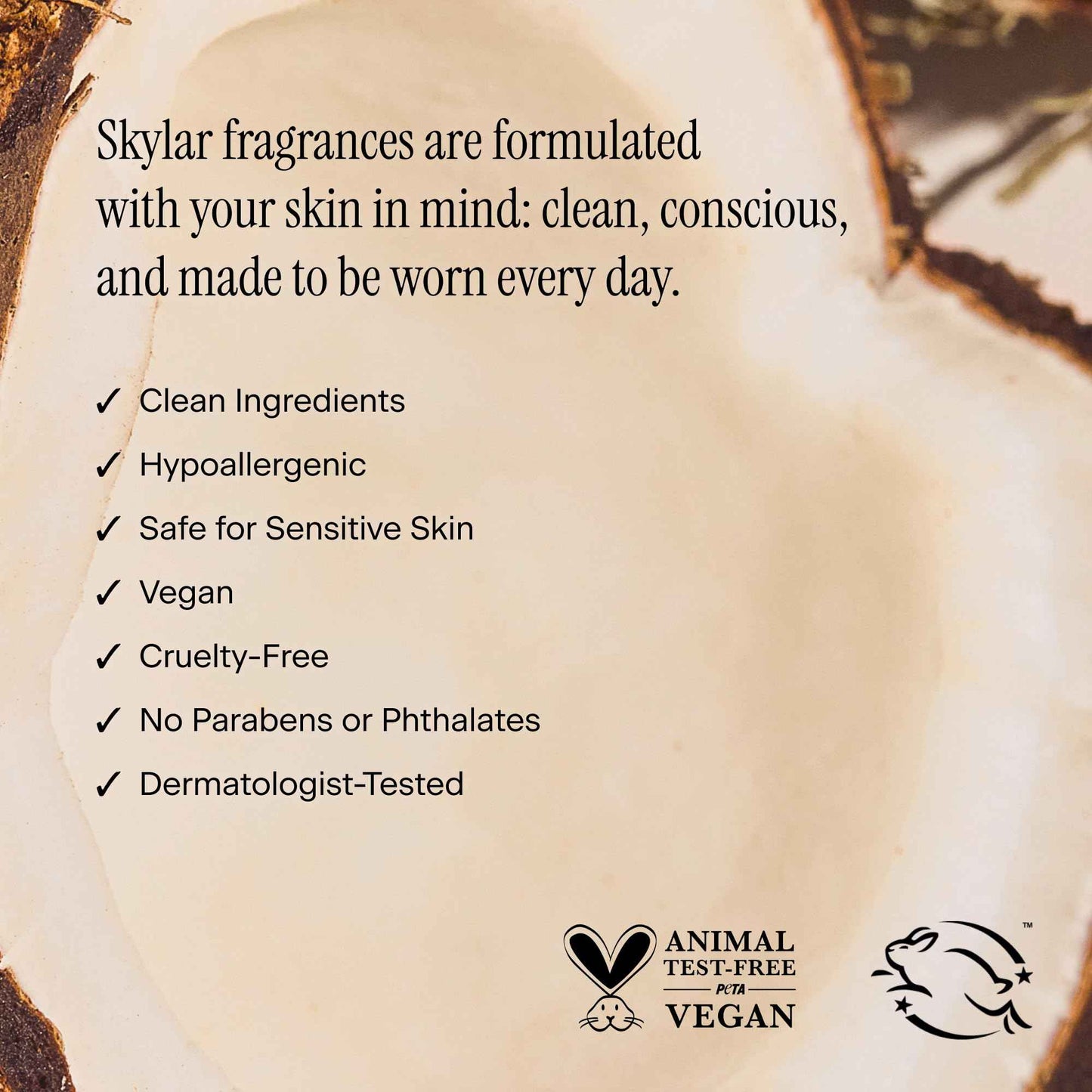 Skylar Coconut Cove Eau de Parfum - Hypoallergenic & Clean Perfume for Women & Men, Vegan & Safe for Sensitive Skin-Fruity Fresh Perfume with Notes of Bergamot, Coconut & Ambrox - 10mL /0.33 Fl oz