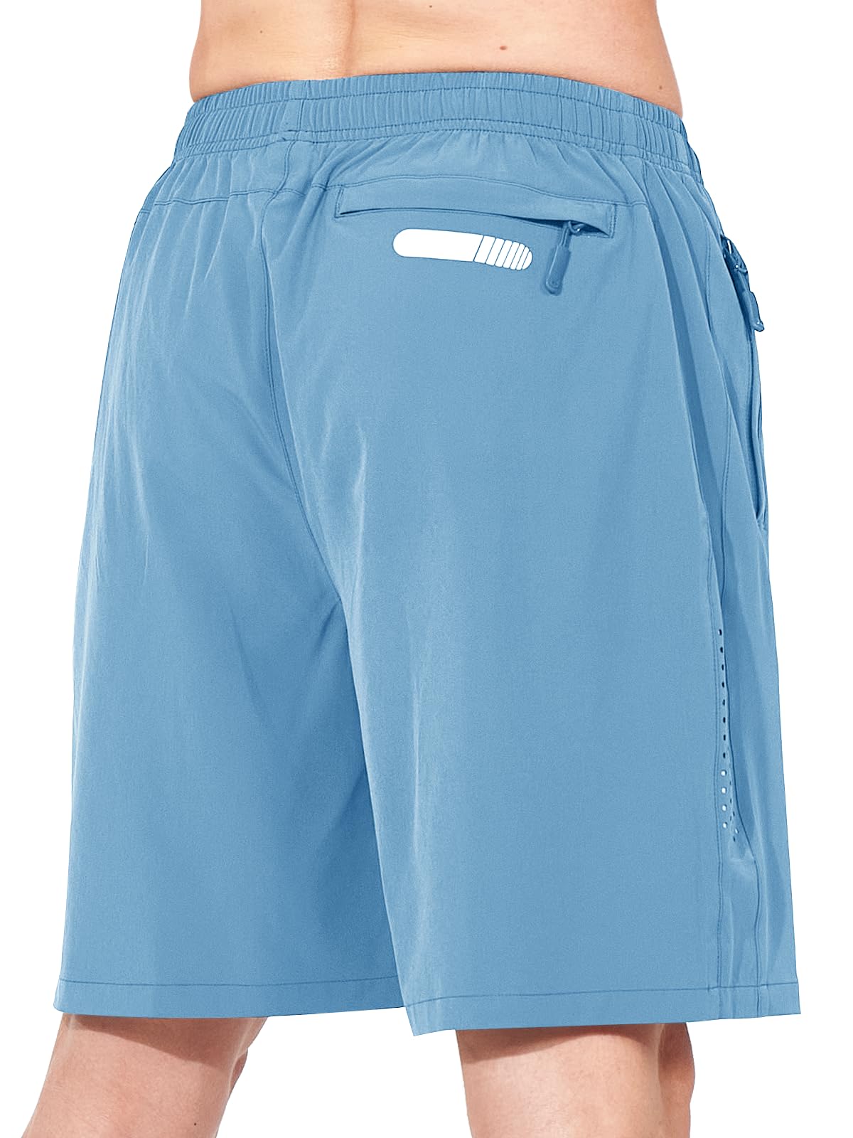 NORTHYARD Men's Athletic Running Shorts Quick Dry Workout Shorts 7"/ 5"/ 9" Lightweight Sports Gym Basketball Shorts Hiking Exercise SkyBlue 3XL