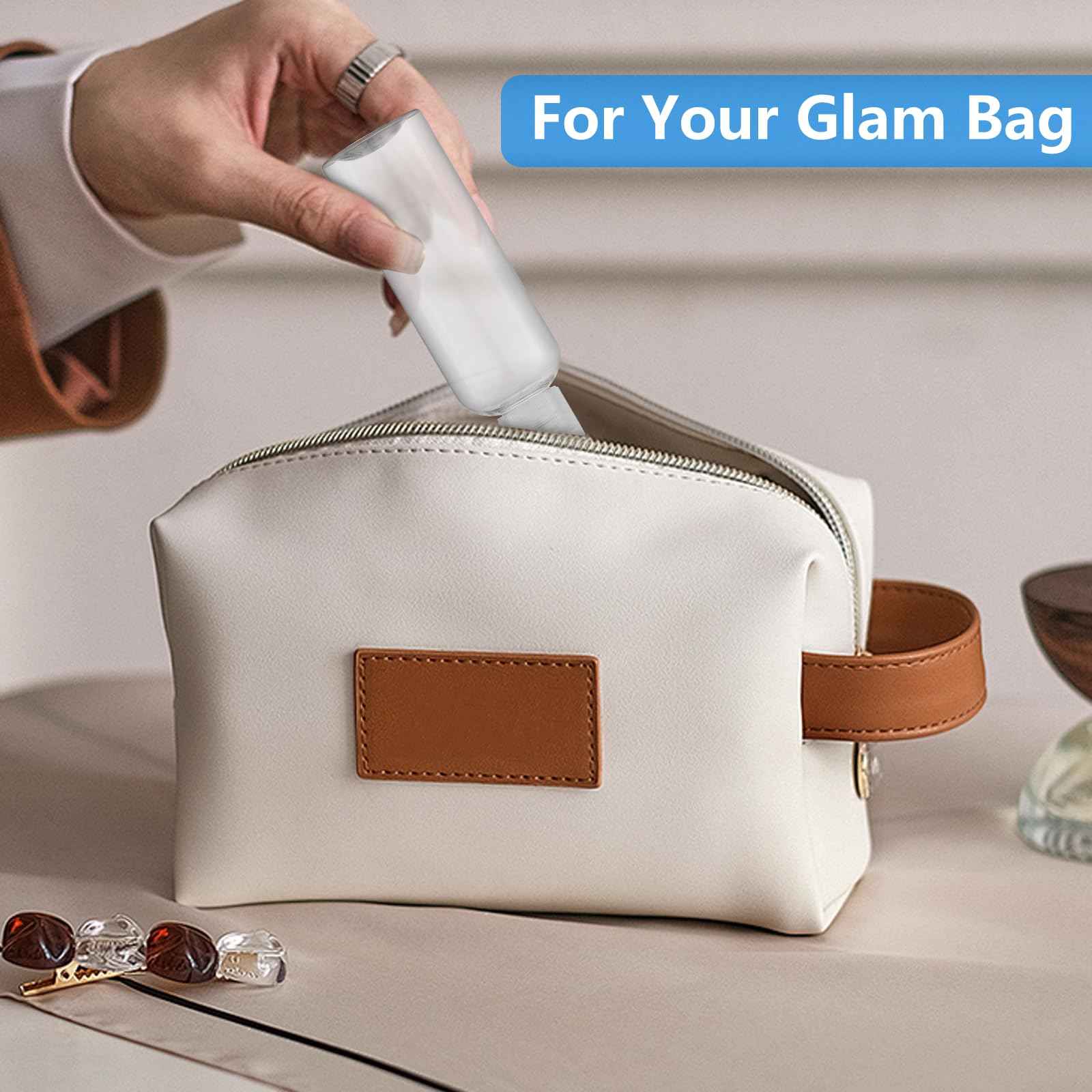 DTDNZKN 4 Pack 3.4 Oz (100ml) TSA Approved Travel Bottles for Toiletries, Leak Proof Plastic Travel Essentials Accessories with Labels