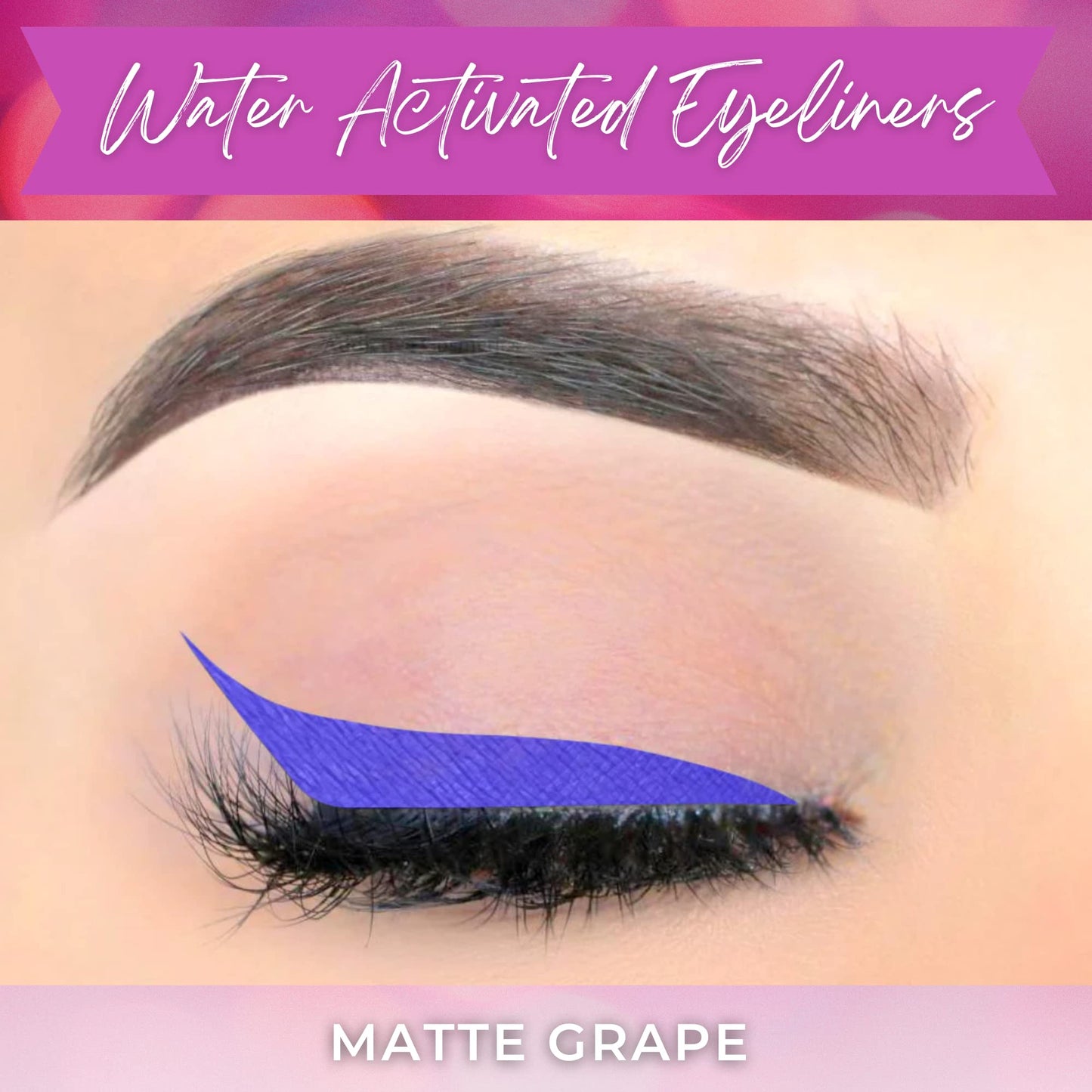 Wet Liners Parent- Cake Eyeliner with Applicator Brush - Water Activated Dry Pressed Eyeliner - Long-Lasting, Vibrant Color, Smudge Resistant - Vegan Cruelty Free Paraben Free (Matte Grape)