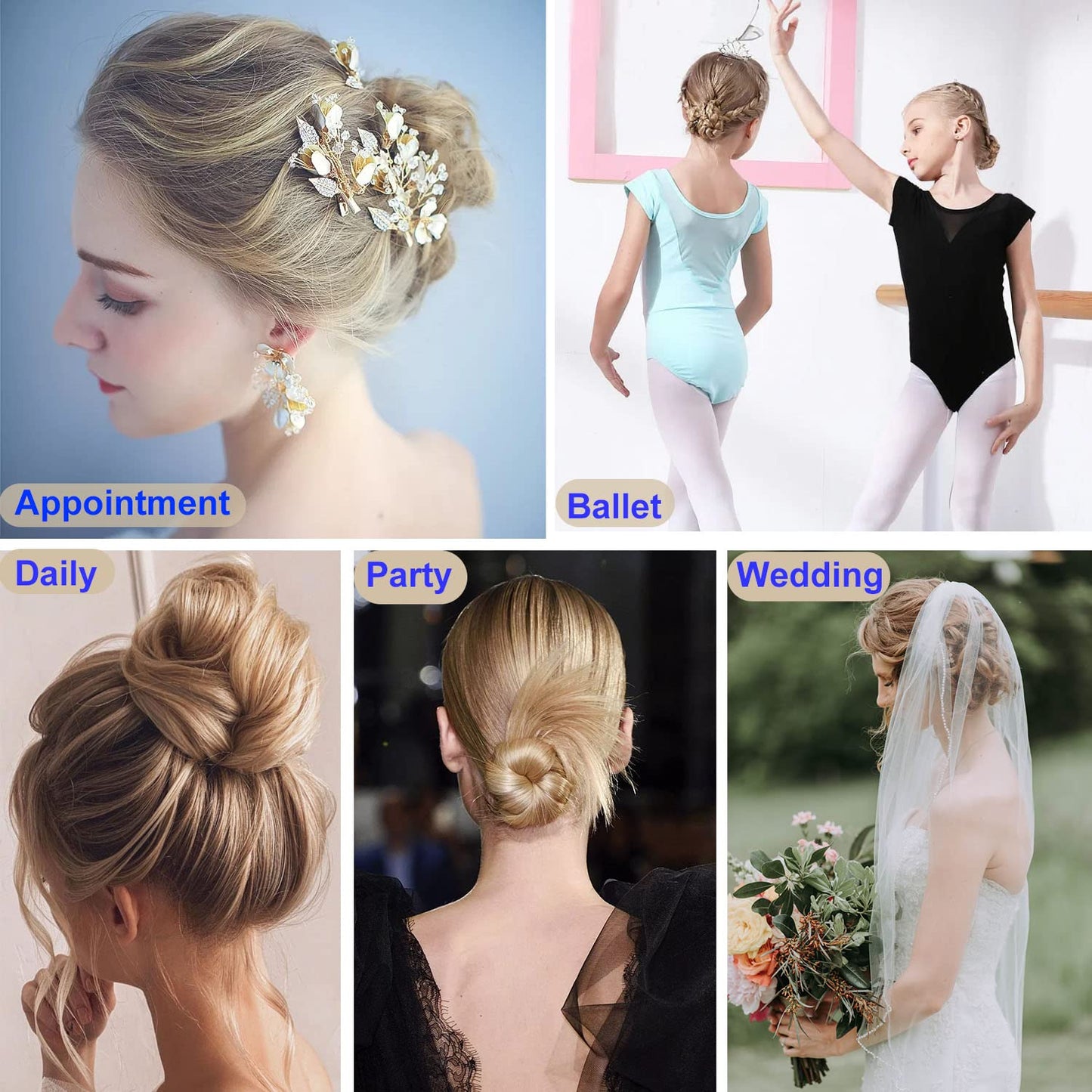 BEoffer U Shaped Hair Pins, 200 Count of Buns Waved Hair Pins for Women Girls with Box for Updos French Twists, Bobby Pins Hairgrip Hair Grip Hairclip Bulk Hair Accessories (Blonde, 2.4 Inch)