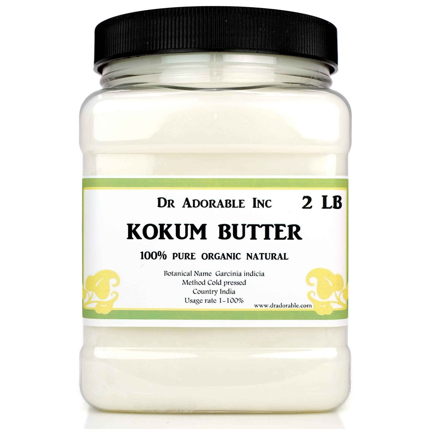 Dr Adorabale - 2 lb - Kokum Butter - Raw 100% Pure Natural Premium Organic