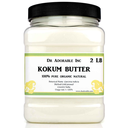Dr Adorabale - 2 lb - Kokum Butter - Raw 100% Pure Natural Premium Organic